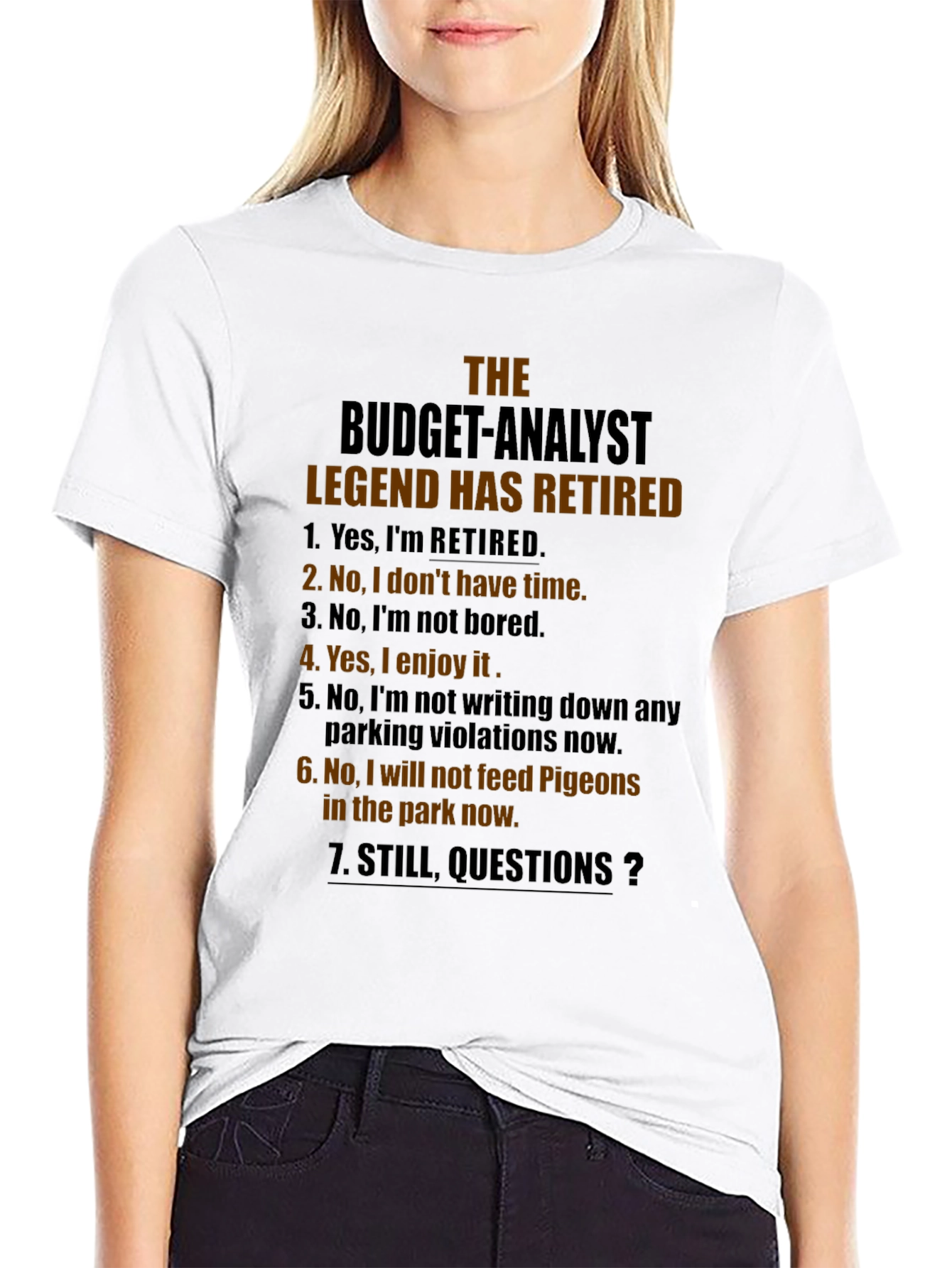 Black Retired Budget Analyst Legend T-Shirt - Funny Retirement Gift view 9