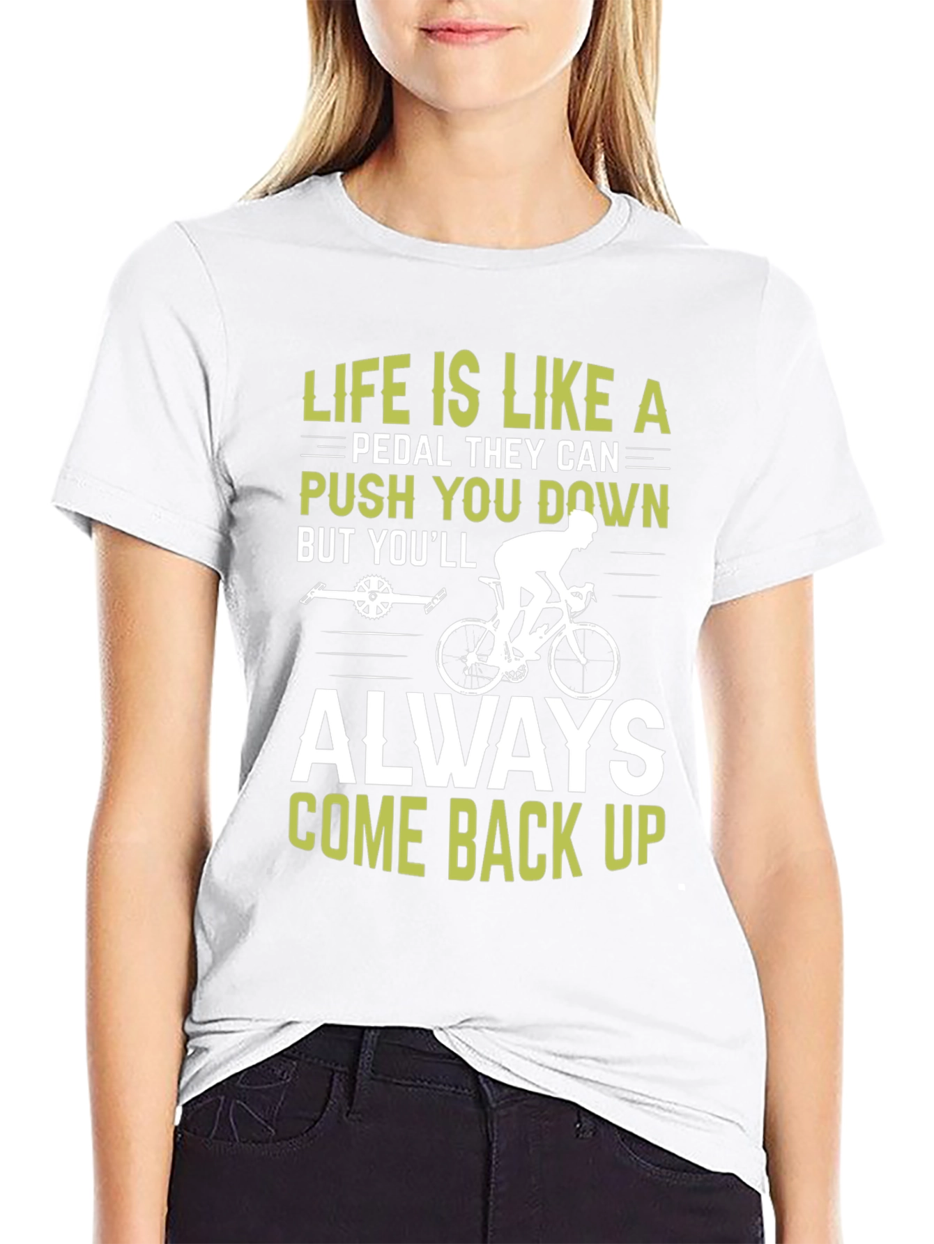 Black Life Is Like A Pedal T-Shirt Cycling Motivational Tee view 9