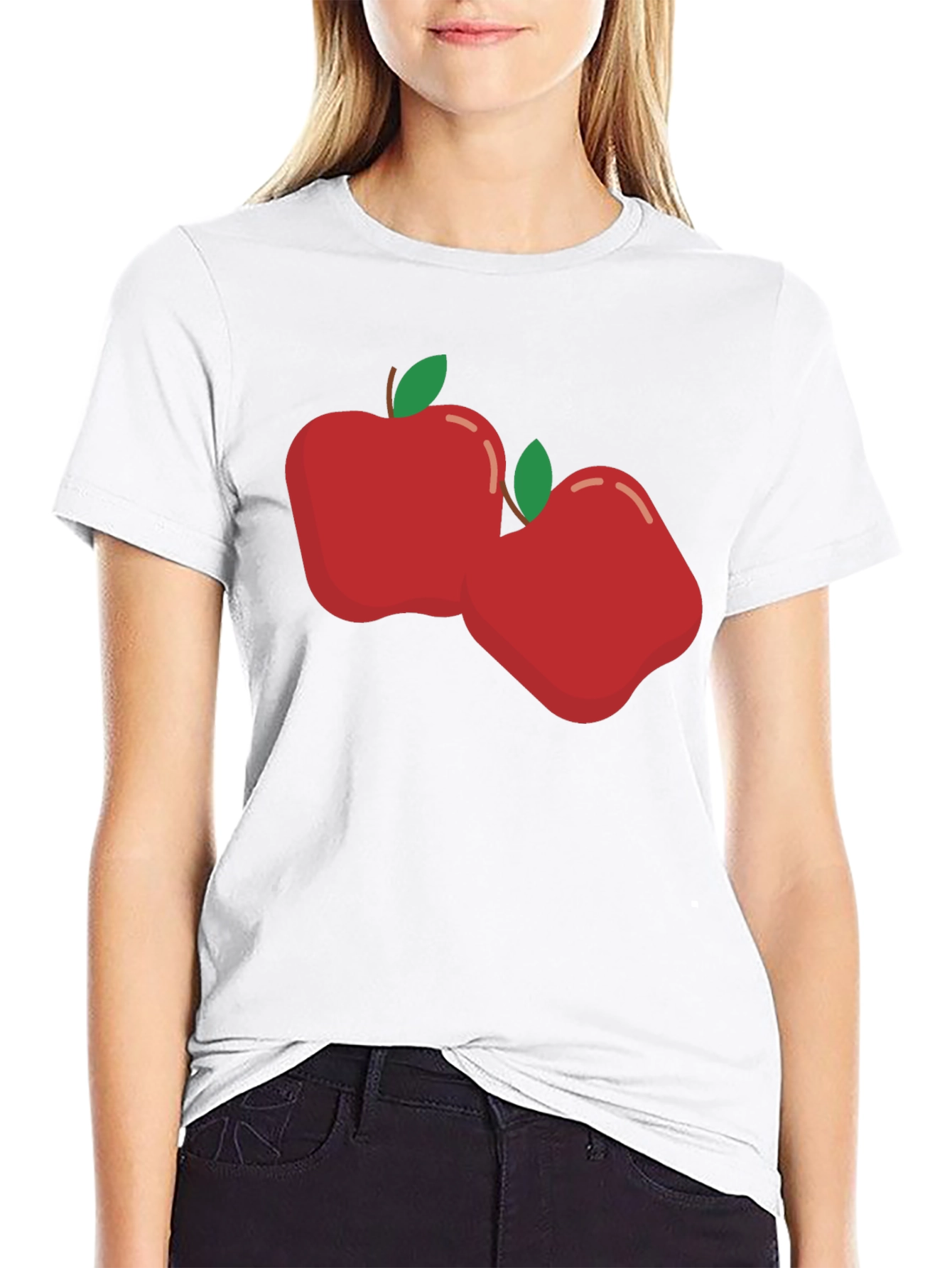 Black Bold Apple Graphic Tee - Soft & Stylish Black T-Shirt view 9