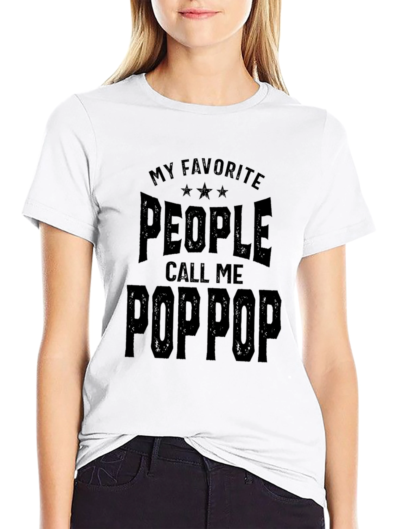 Black My Favorite People Call Me Pop Pop T-Shirt view 9
