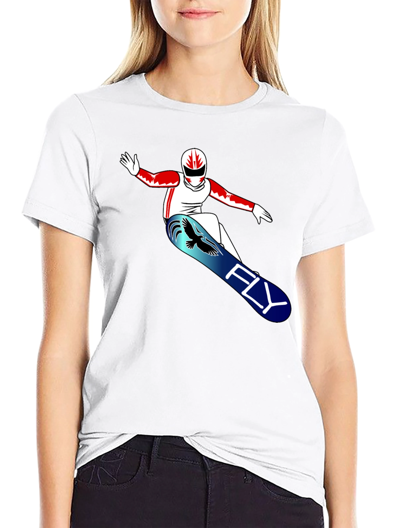 Black Fly Snowboarder Graphic T-Shirt view 9