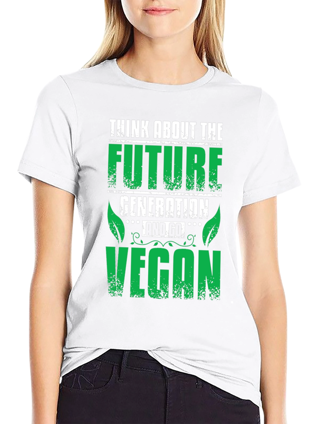 Black Vegan Future Generation Graphic T-Shirt view 9