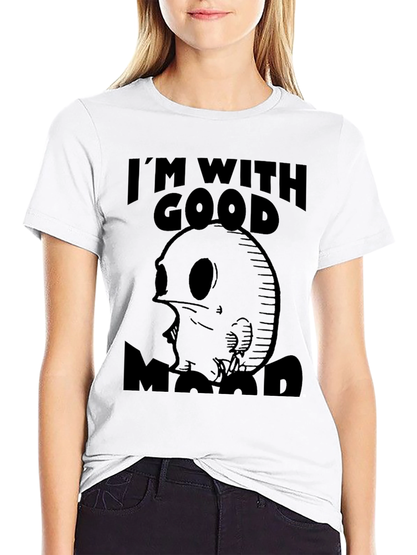 Black I'm With Good Mood Graphic Tee - Black view 9