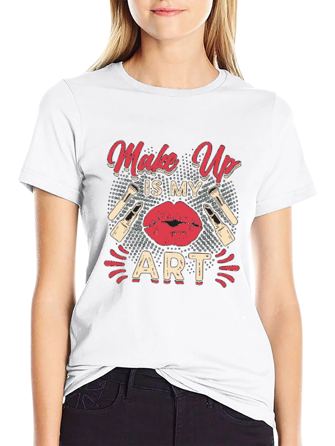 Black Makeup Is My Art T-Shirt - Stylish Graphic Tee view 9