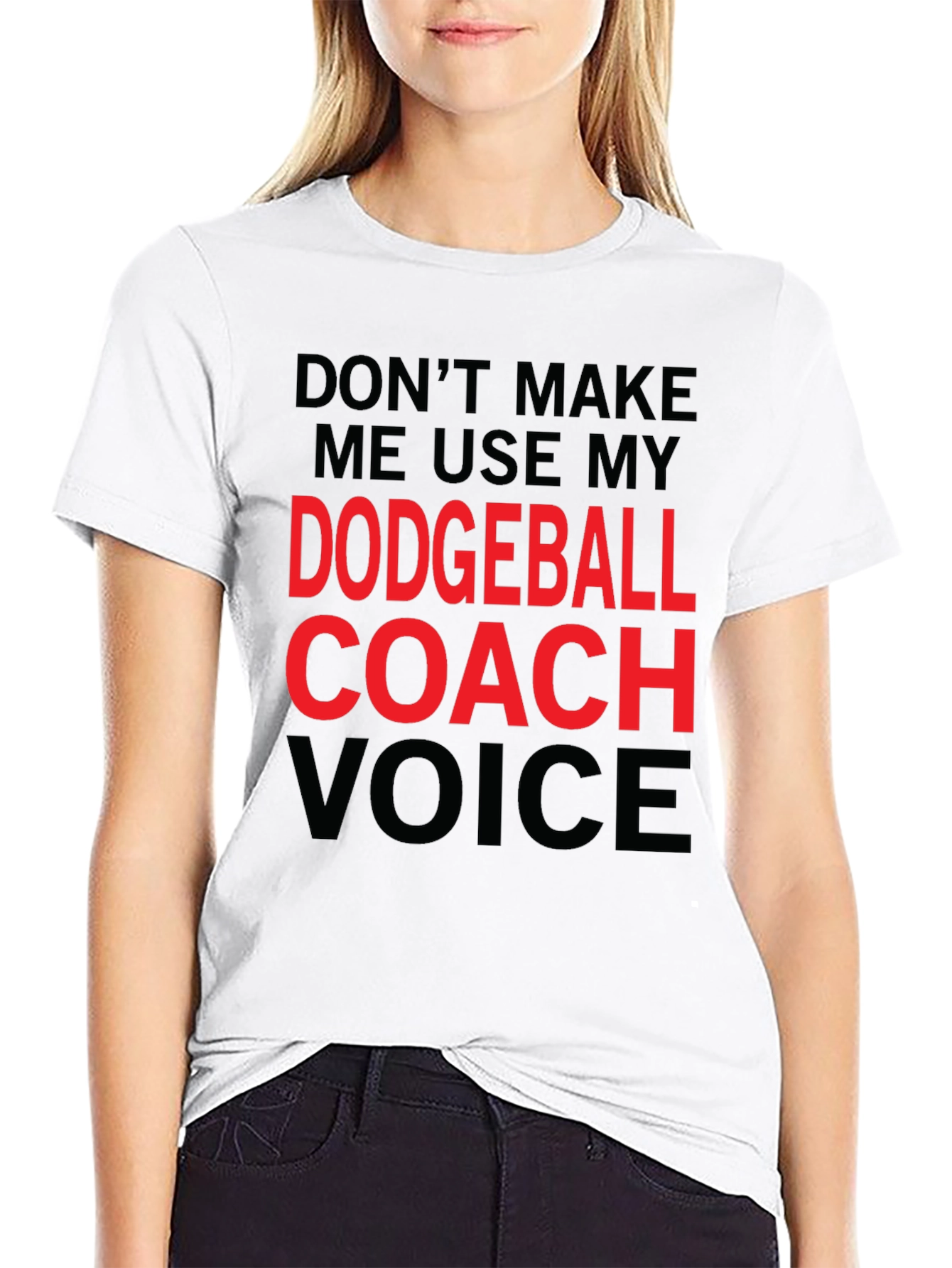 Black Dodgeball Coach Voice Graphic T-Shirt view 9