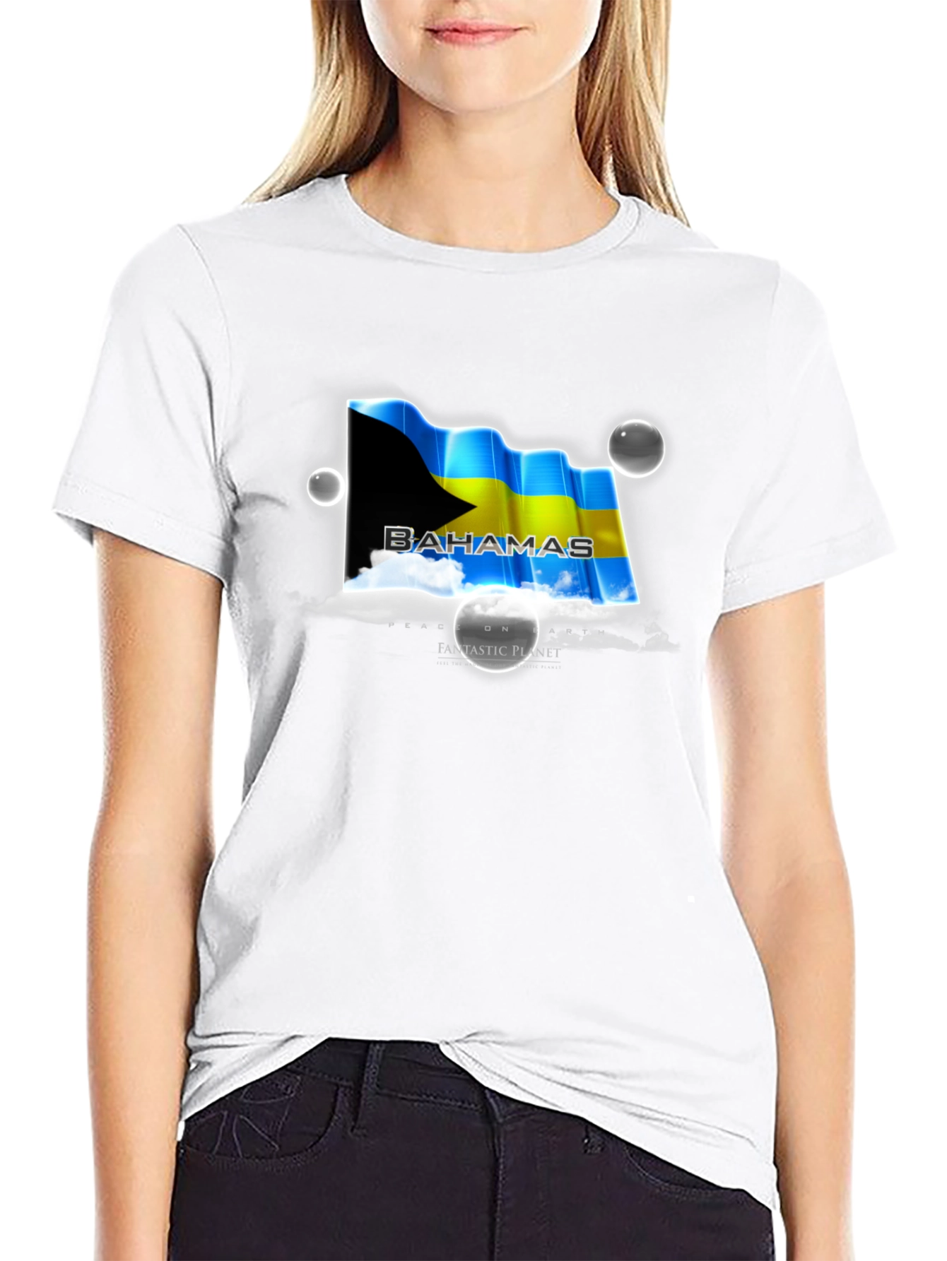 Black Bahamas Flag T-Shirt - Island Pride view 9