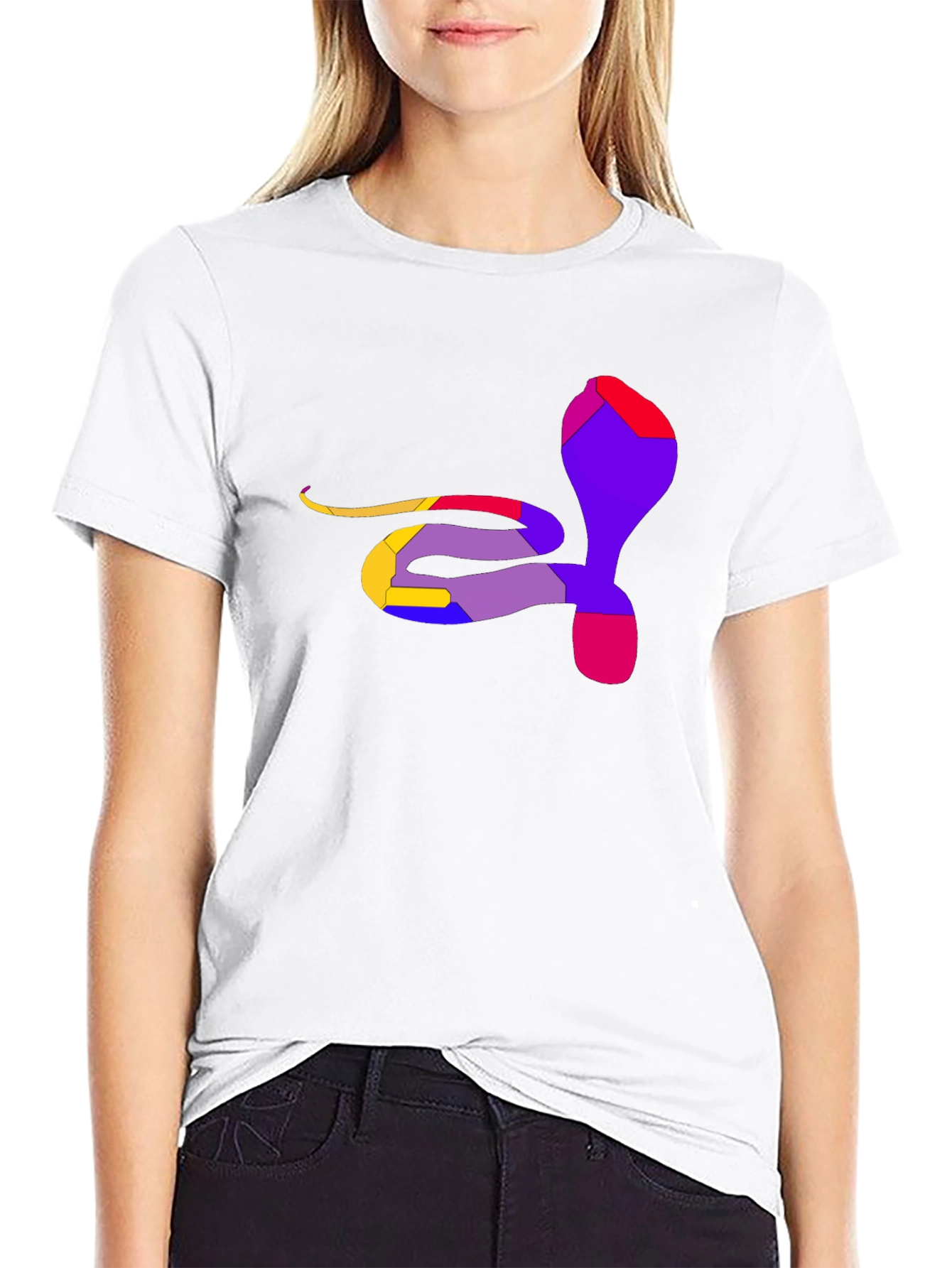 Abstract Cobra Graphic Tee - Men's Black T-Shirt - 9