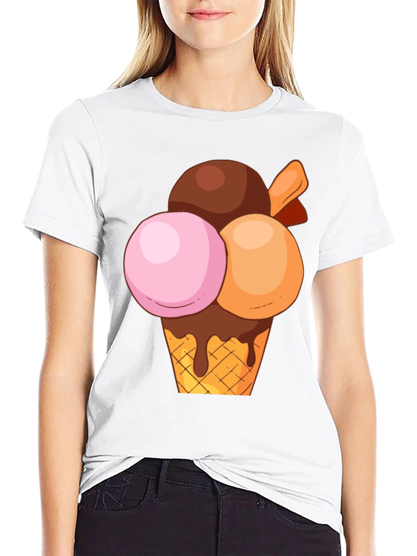 Black Ice Cream Graphic Tee - Sweet Treat Design view 9