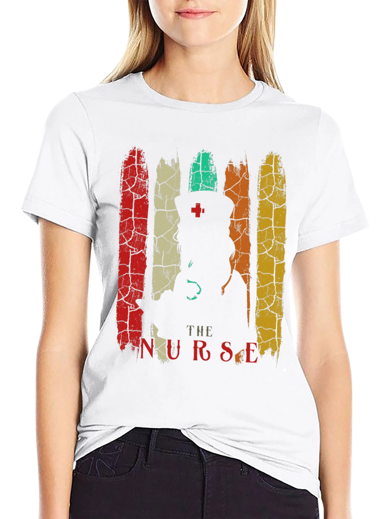 Black Retro Nurse Graphic Tee -  Healthcare Hero Tribute view 9