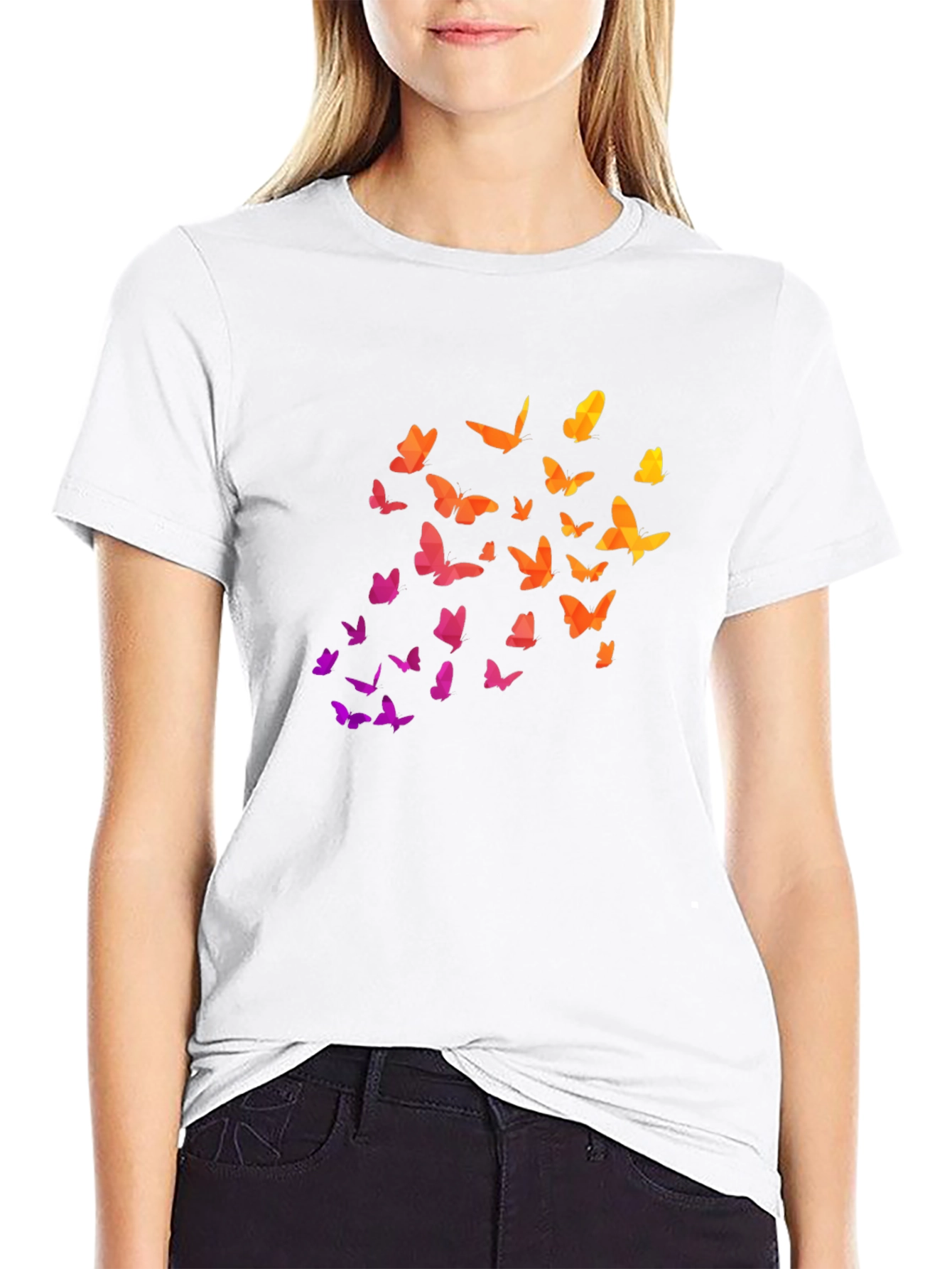 Black Butterfly Gradient Tee - Stylish Comfort view 9