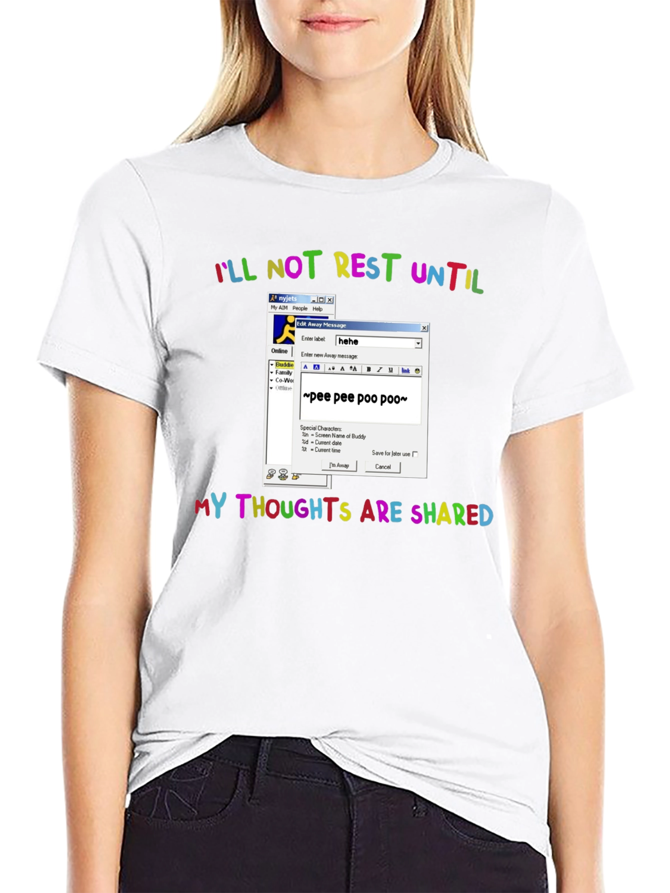 Black I'll Not Rest Until Thoughts Shared Graphic Tee view 9