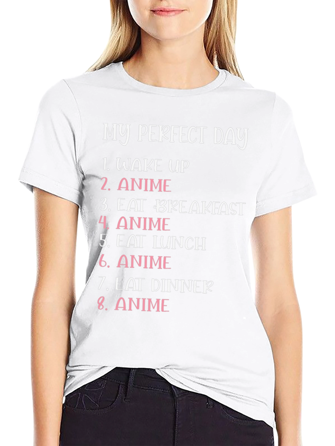 Black My Perfect Day Anime T-Shirt view 9