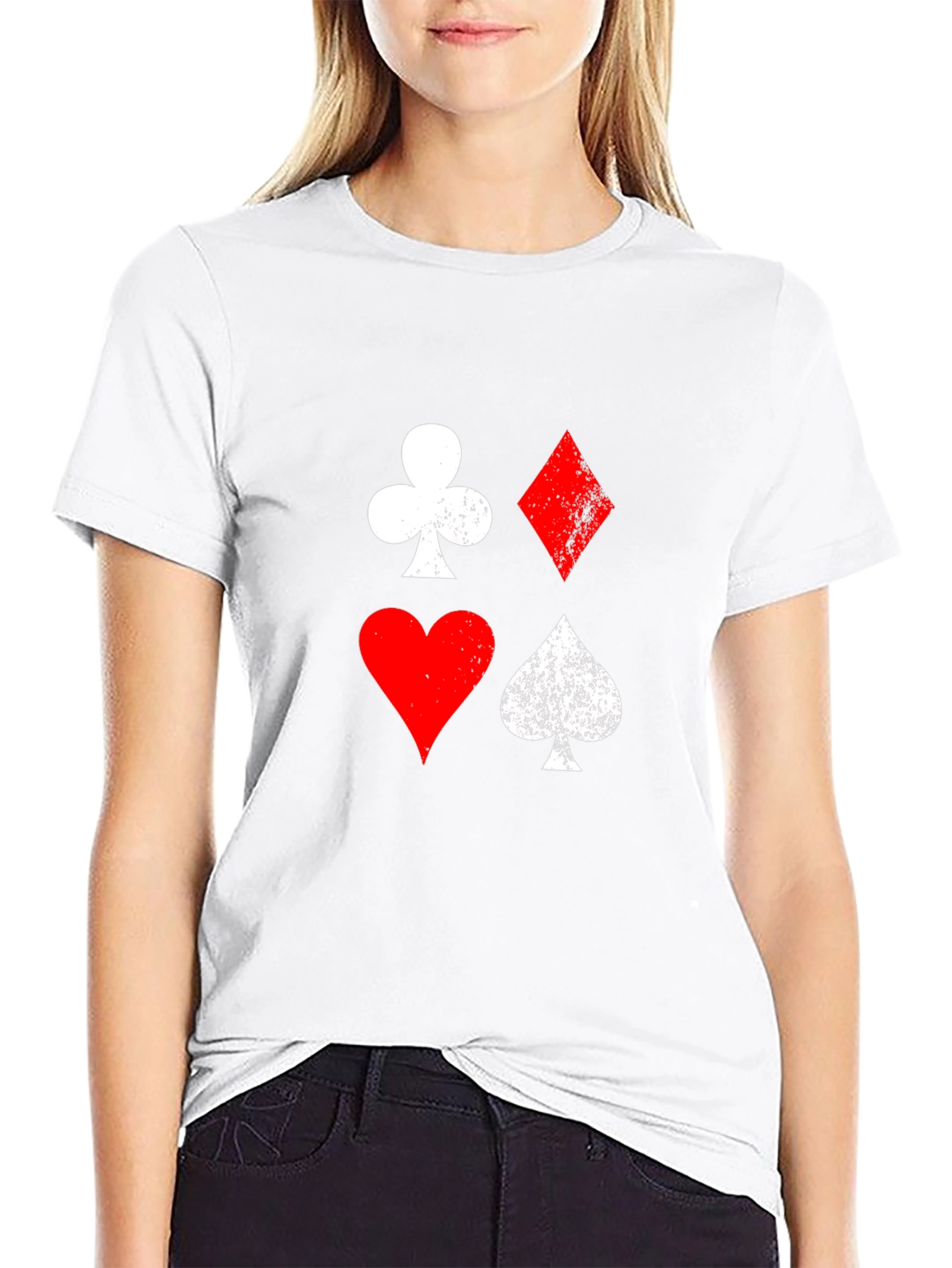Black Playing Card Suit Graphic Tee view 9