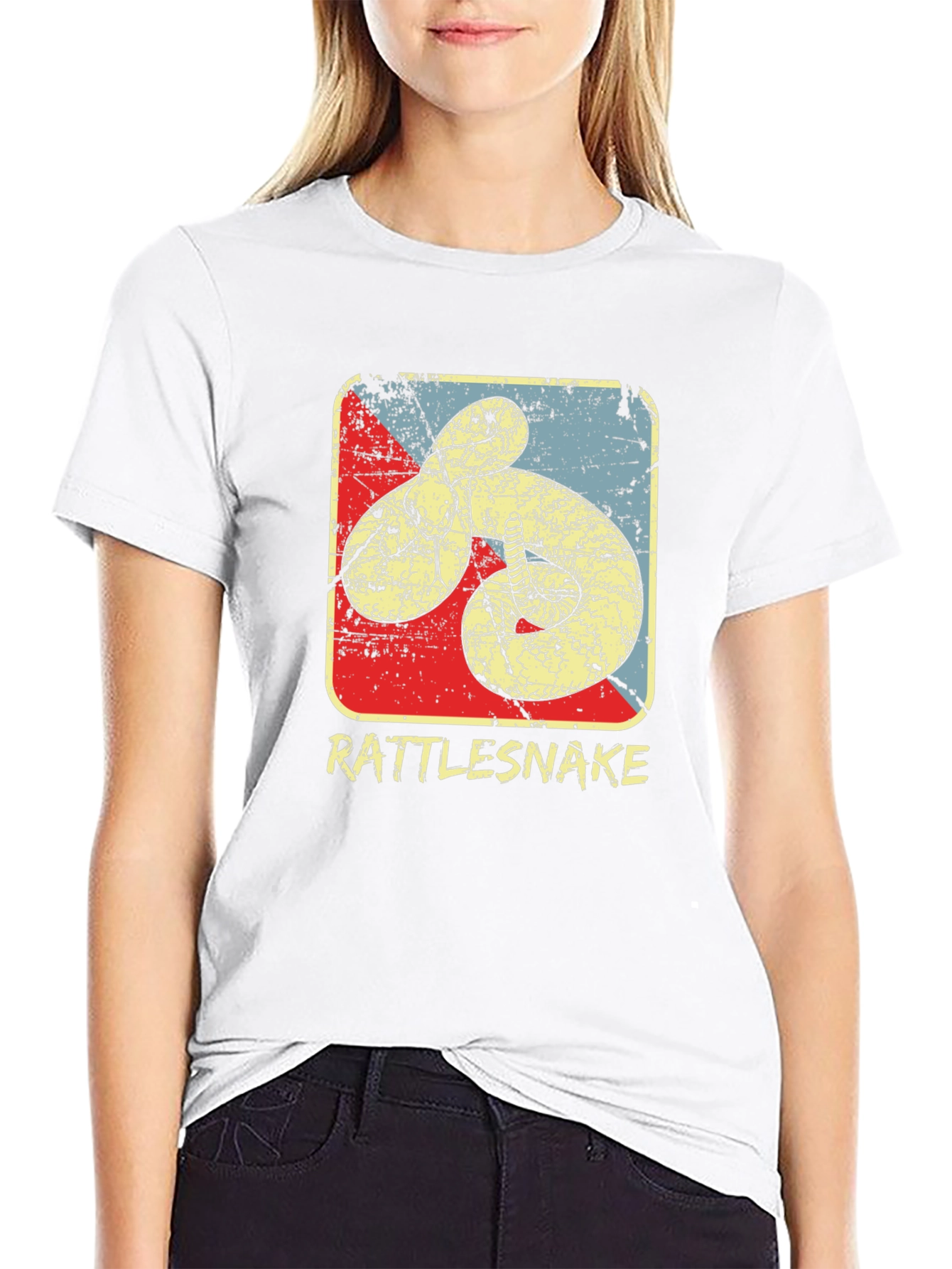 Black Rattlesnake Graphic Print T-Shirt view 9