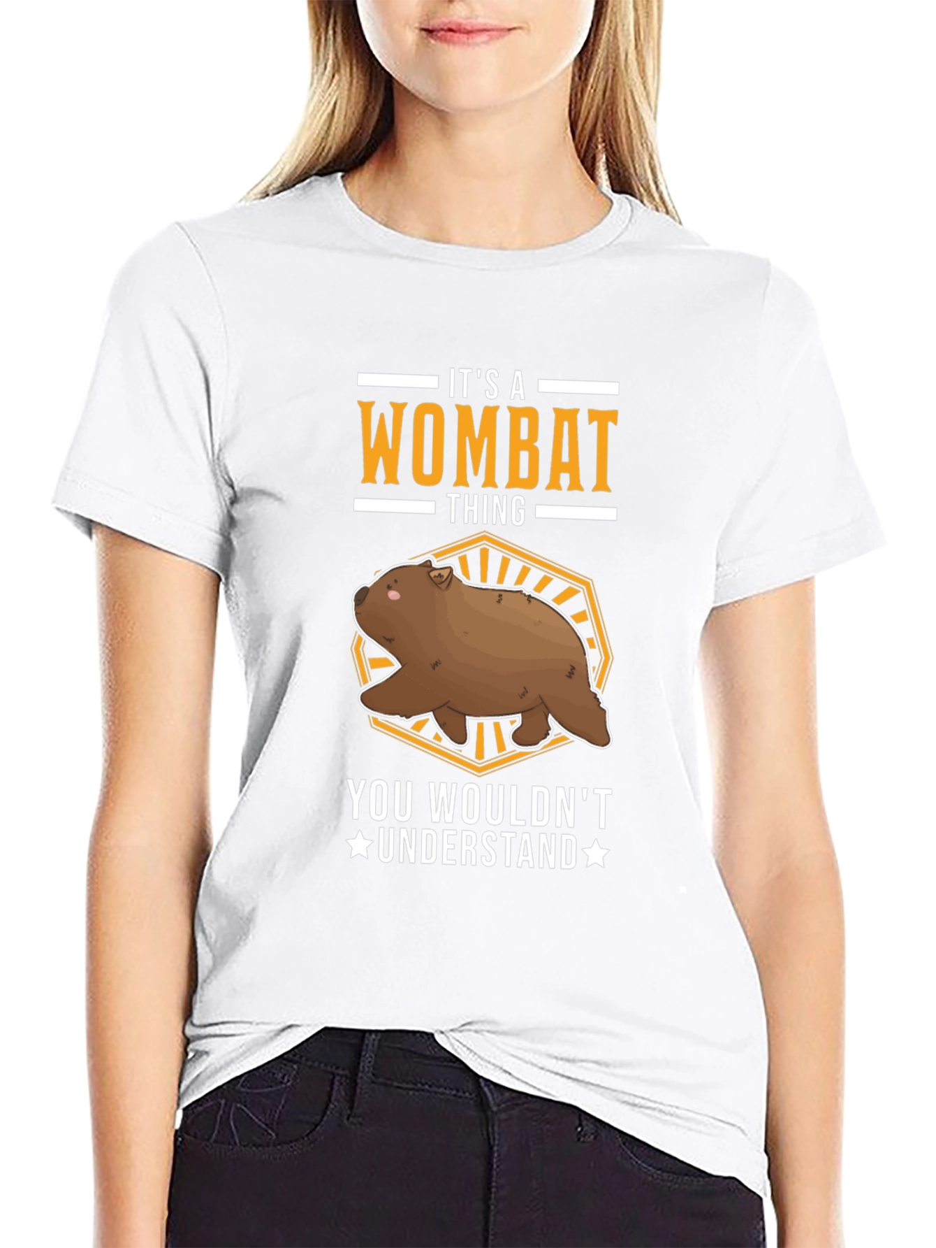 Black Wombat Thing Graphic T-Shirt view 9