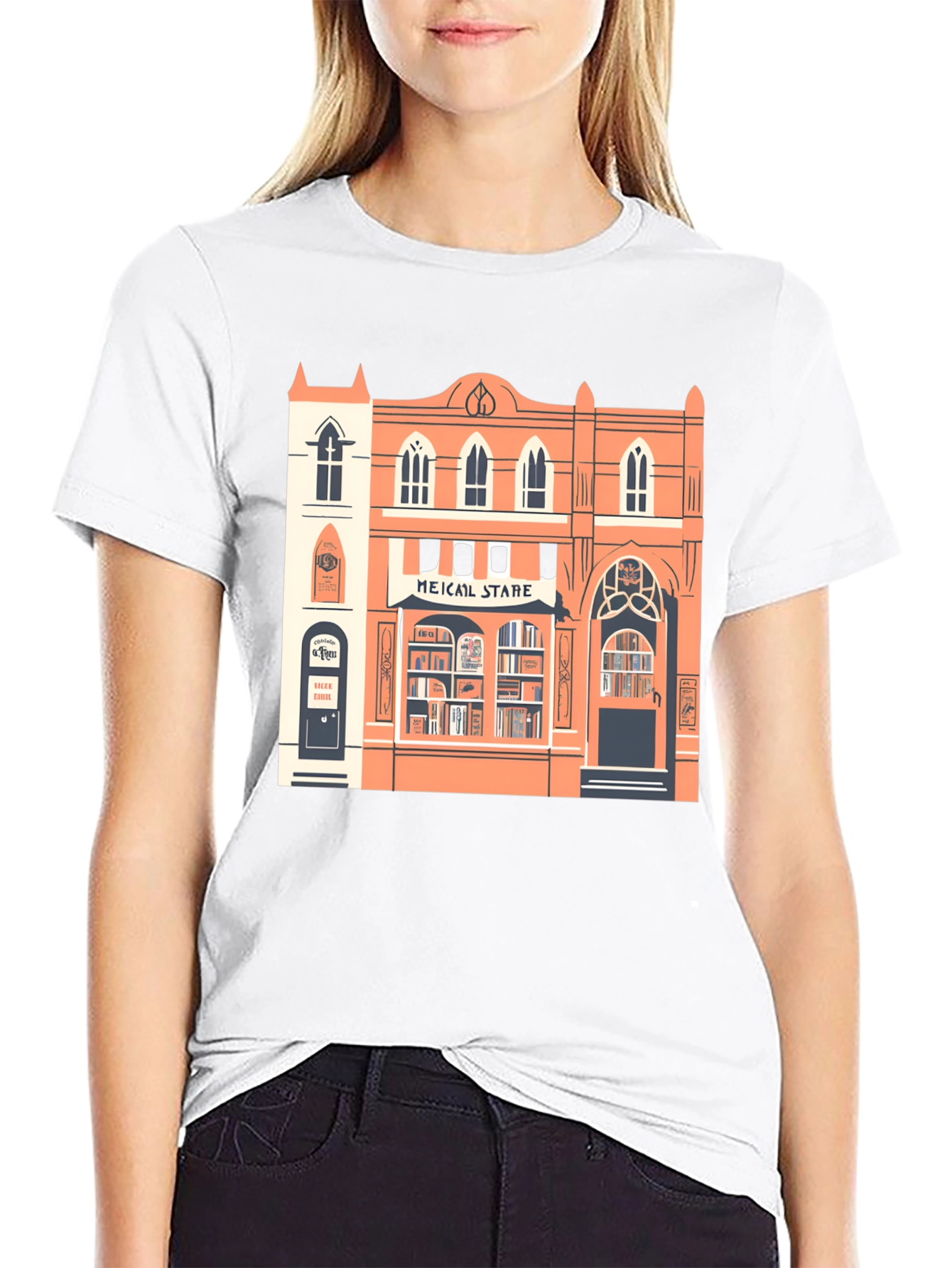 Black Bookstore Graphic Tee - Stylish Unisex T-Shirt view 9