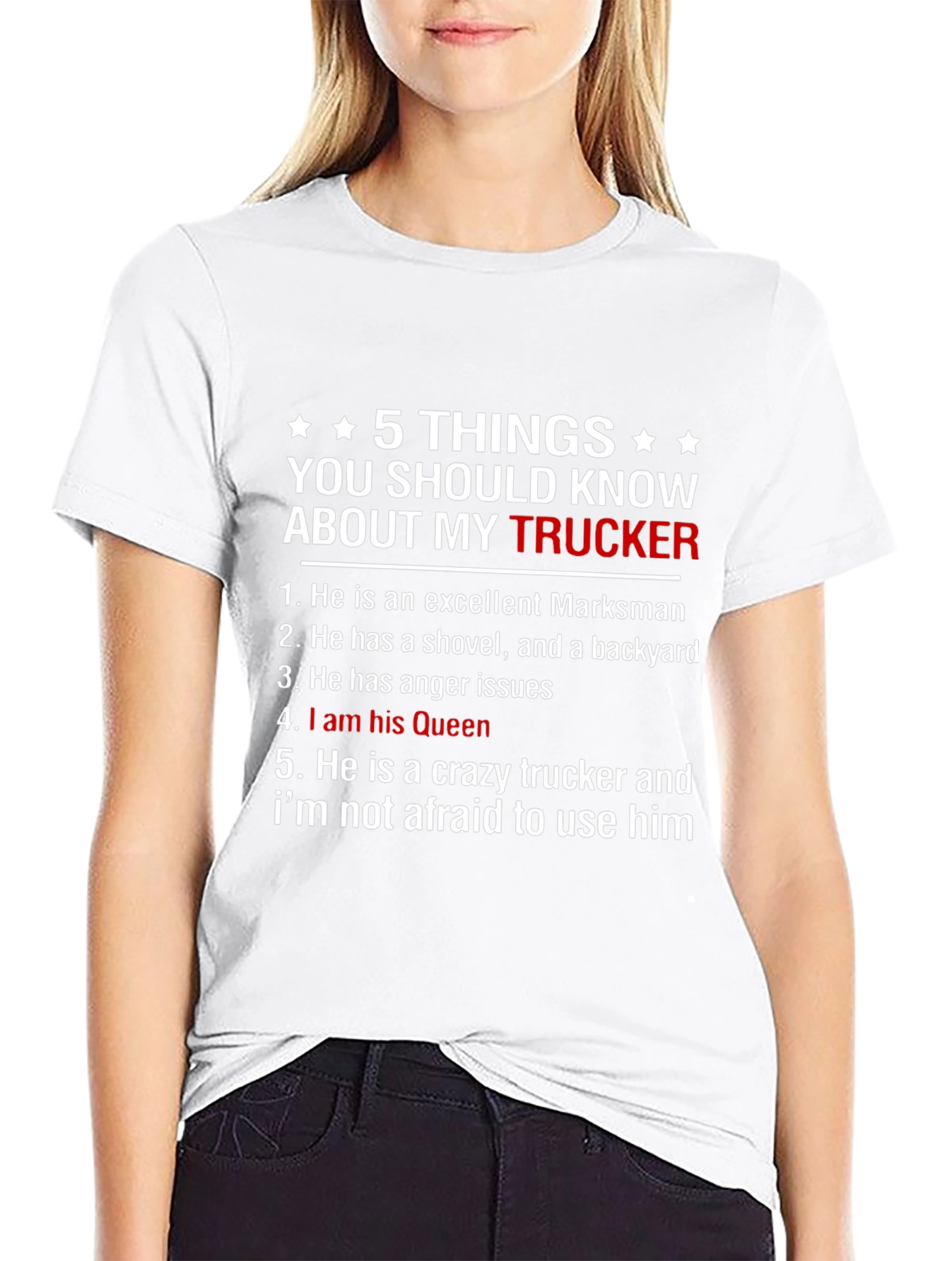 Black 5 Things You Should Know About My Trucker T-Shirt view 9