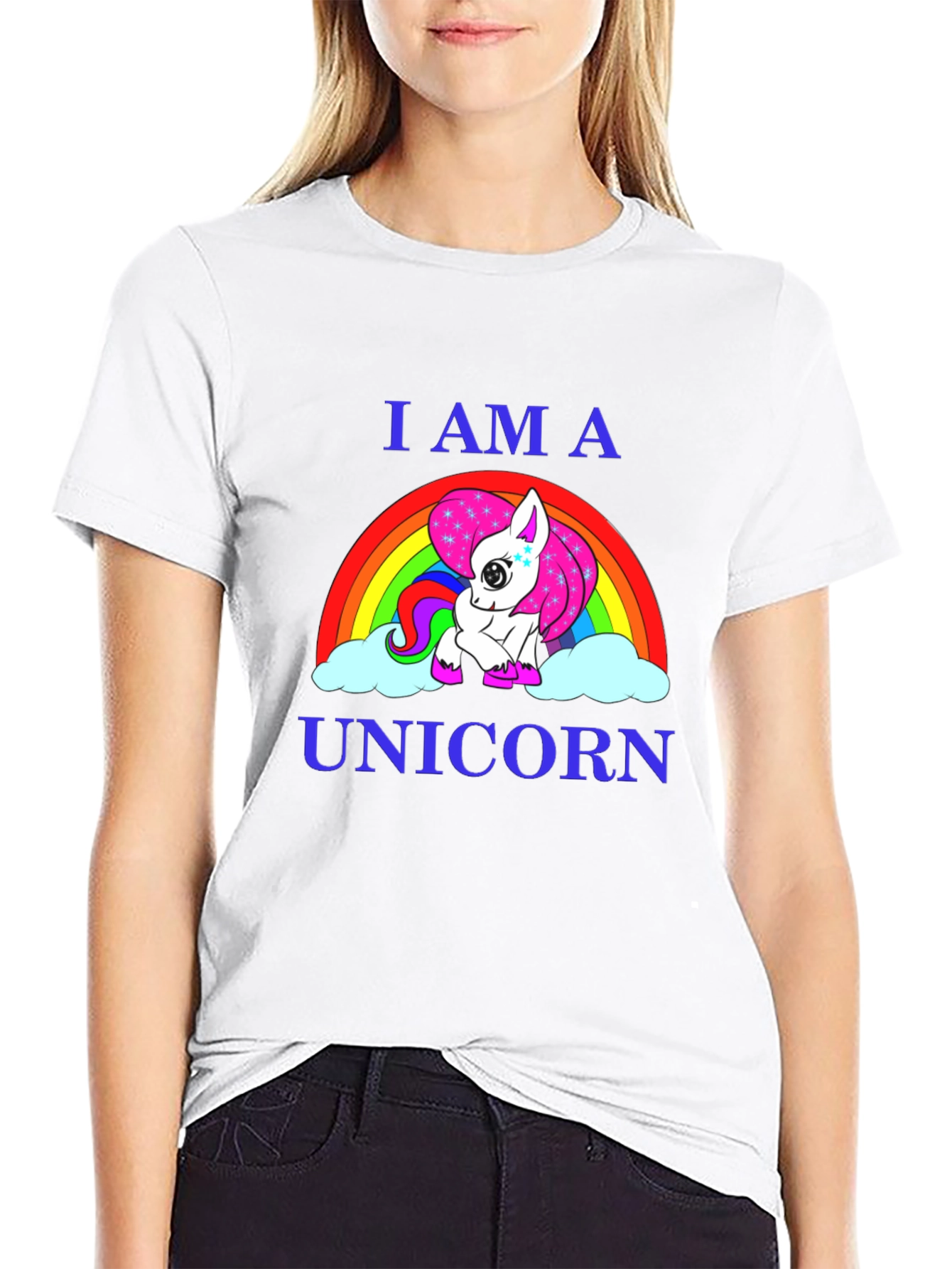 Black I Am A Unicorn Graphic T-Shirt view 9