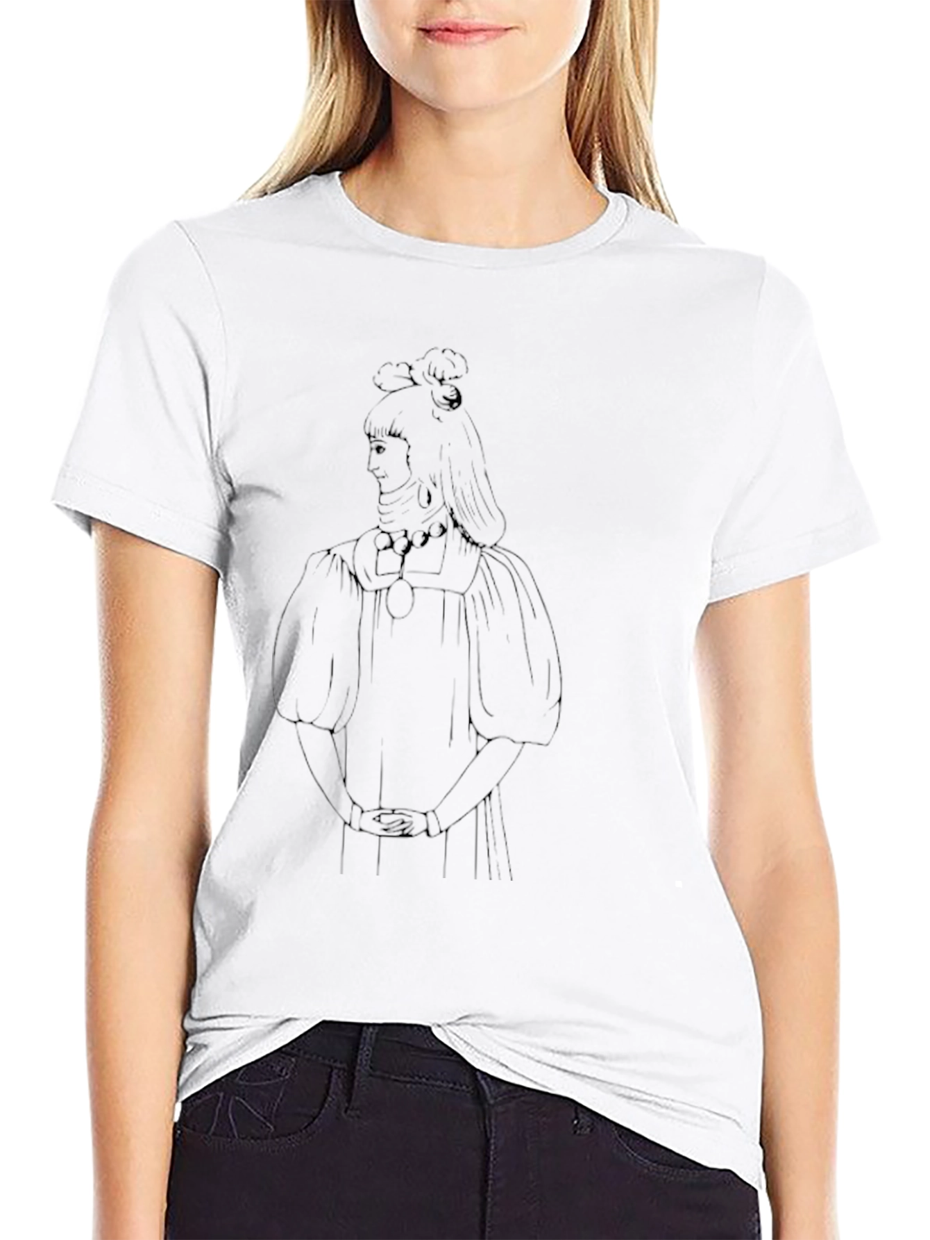 Black Line Art T-Shirt - Stylish Graphic Tee view 9