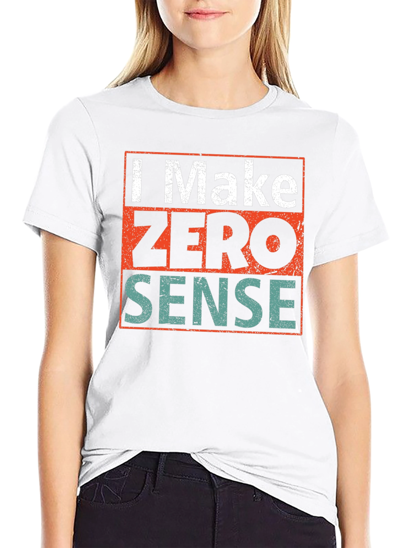 Black Humorous Graphic Tee - I Make Zero Sense view 9