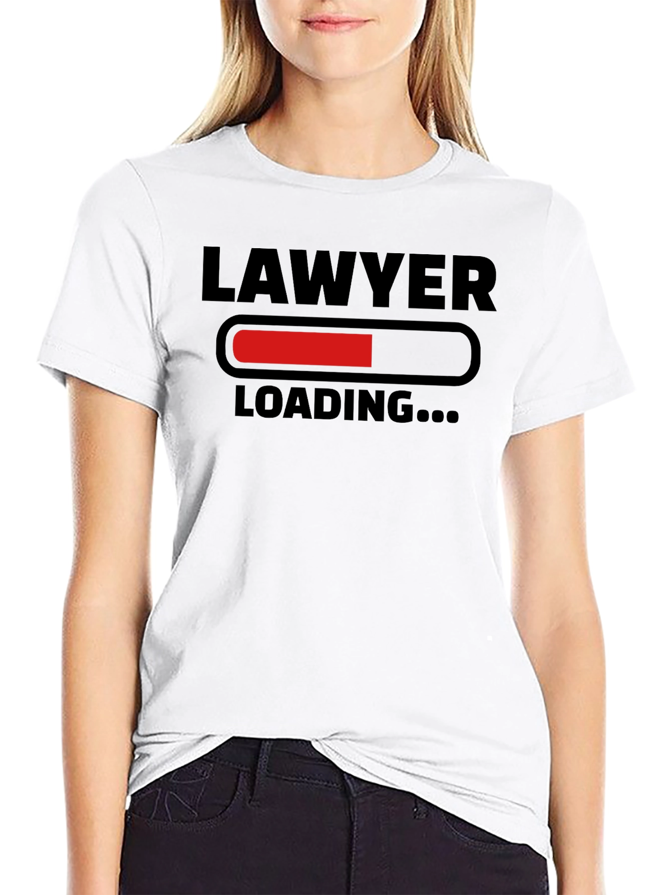 Black Lawyer Loading Funny T-Shirt view 9