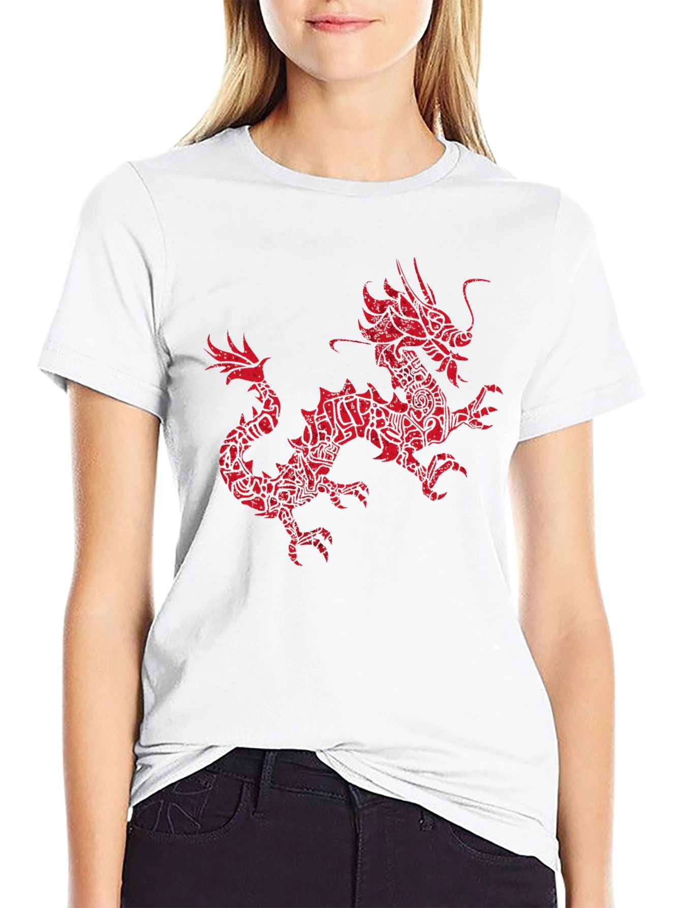Black Dragon Graphic T-Shirt - Black view 9