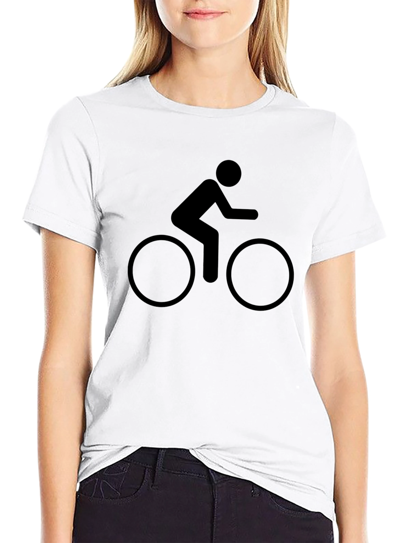 Black Cyclist Graphic Tee - Casual Ride Style view 9