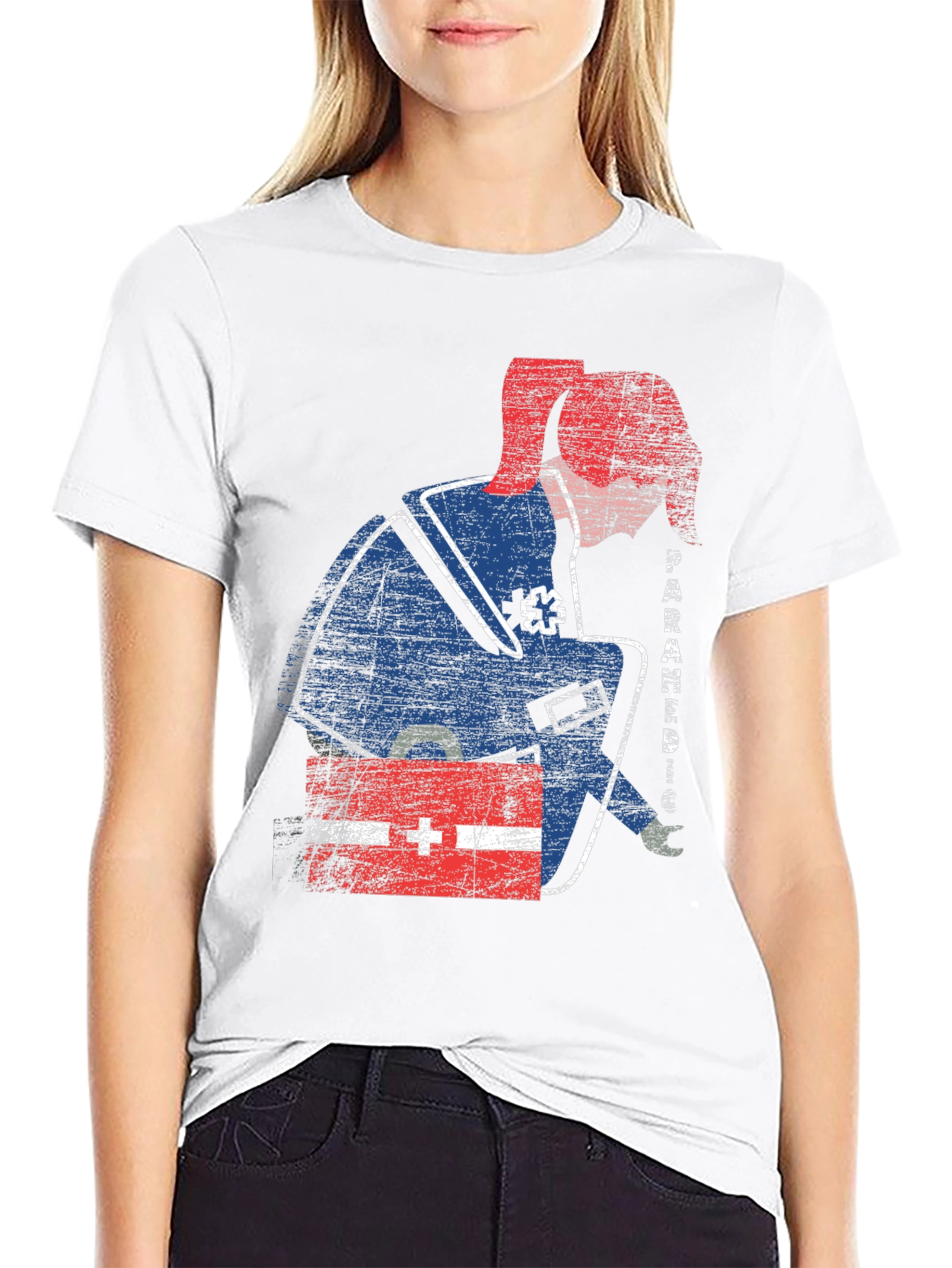 Black Paramedic Graphic T-Shirt - Grunge Style view 9