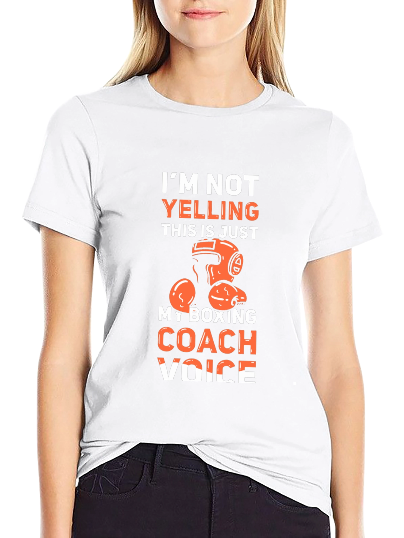 Black Boxing Coach Voice T-Shirt - Funny Boxer Tee view 9