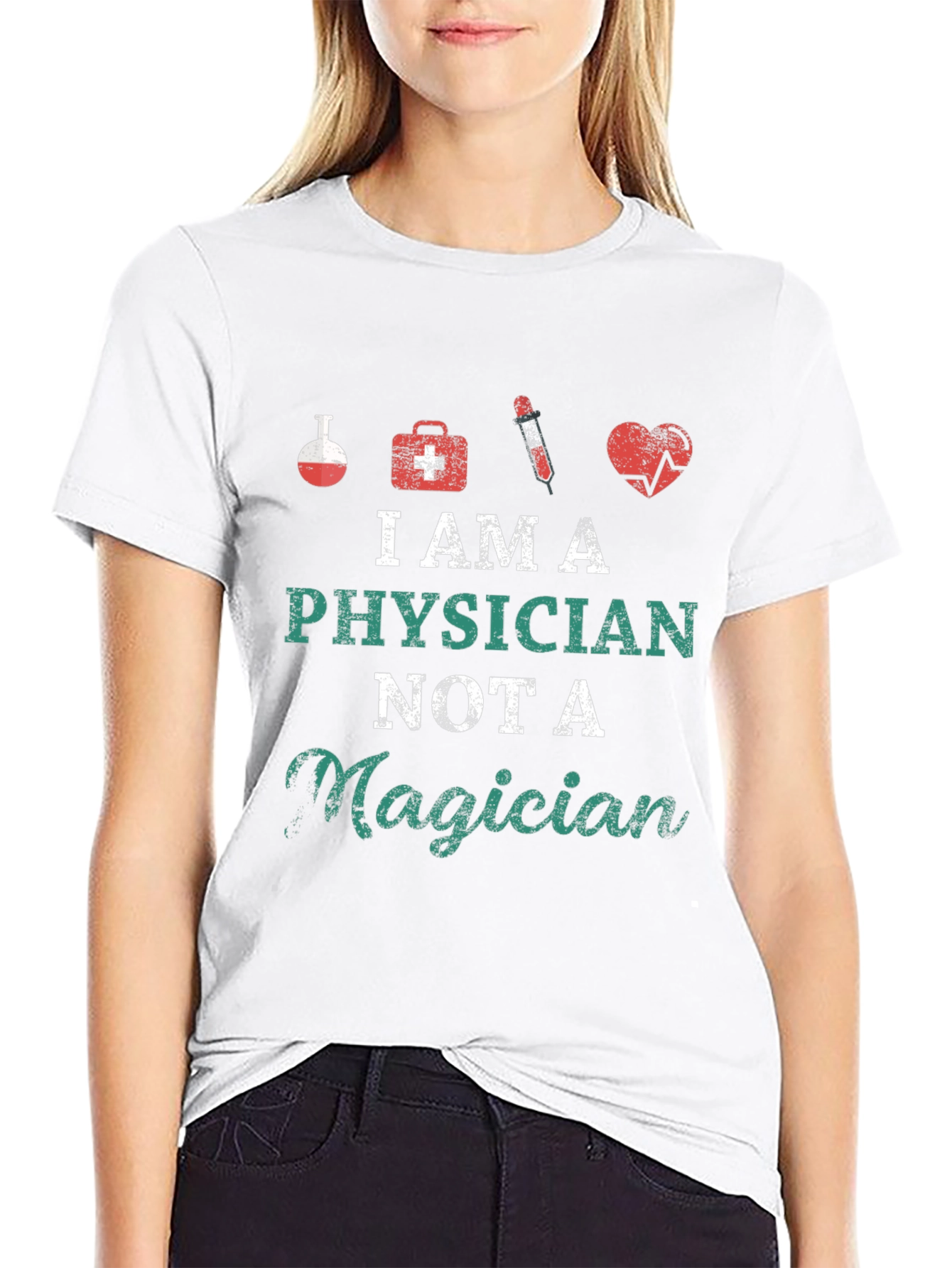 Black Physician Not A Magician Graphic Tee view 9