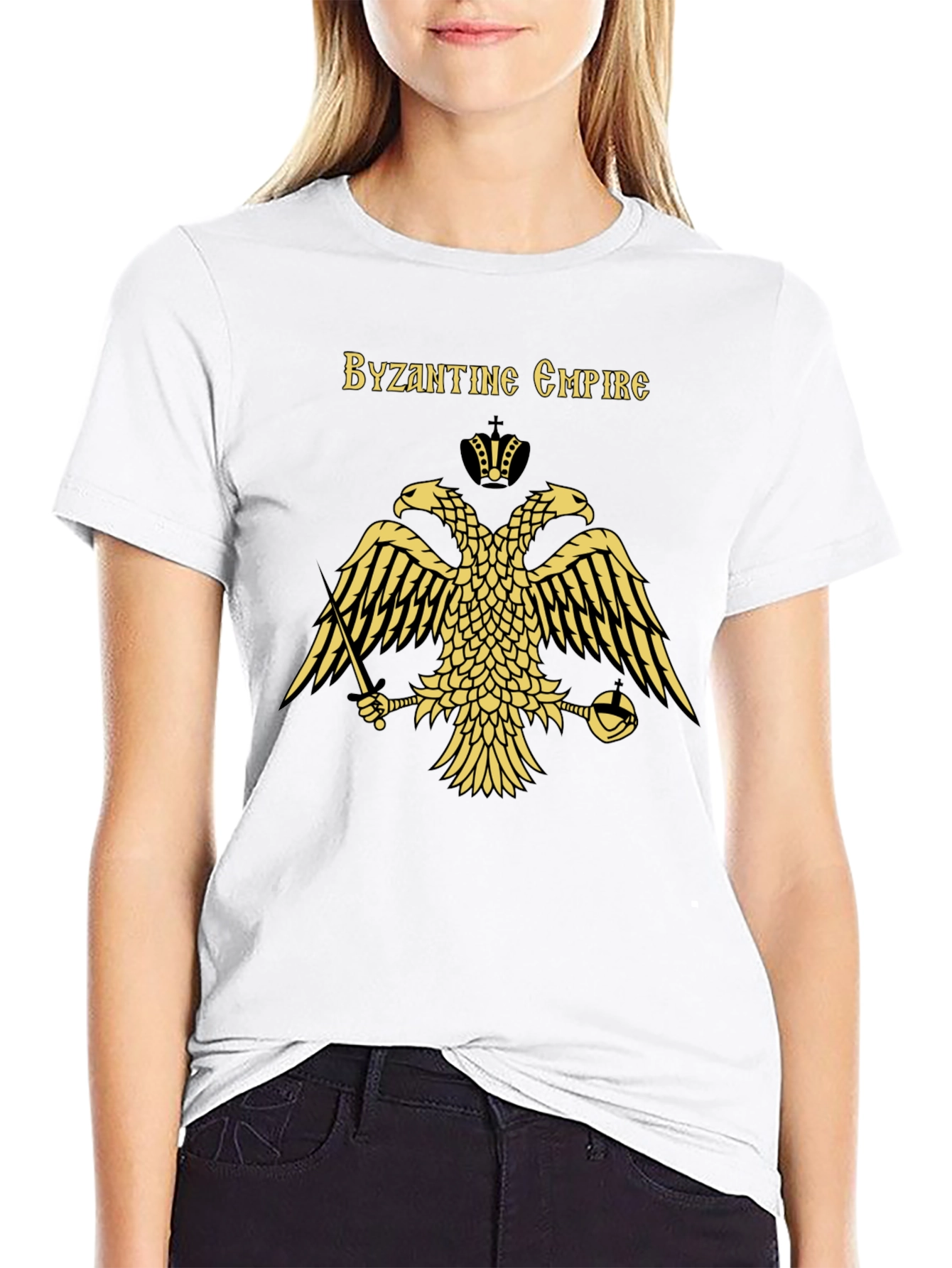 Black Byzantine Empire Double-Headed Eagle T-Shirt view 9