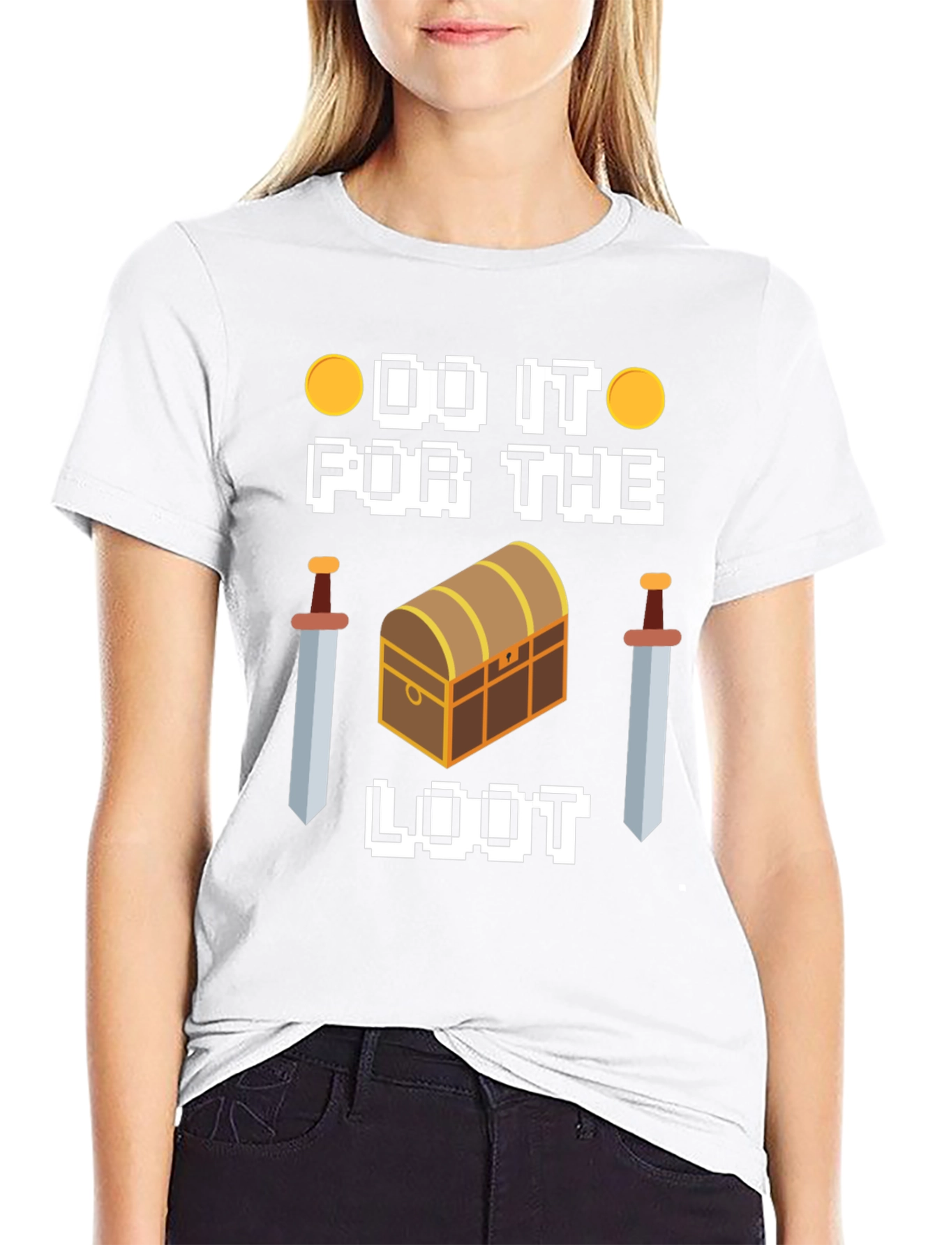 Black Do It For The Loot Black Graphic Tee view 9