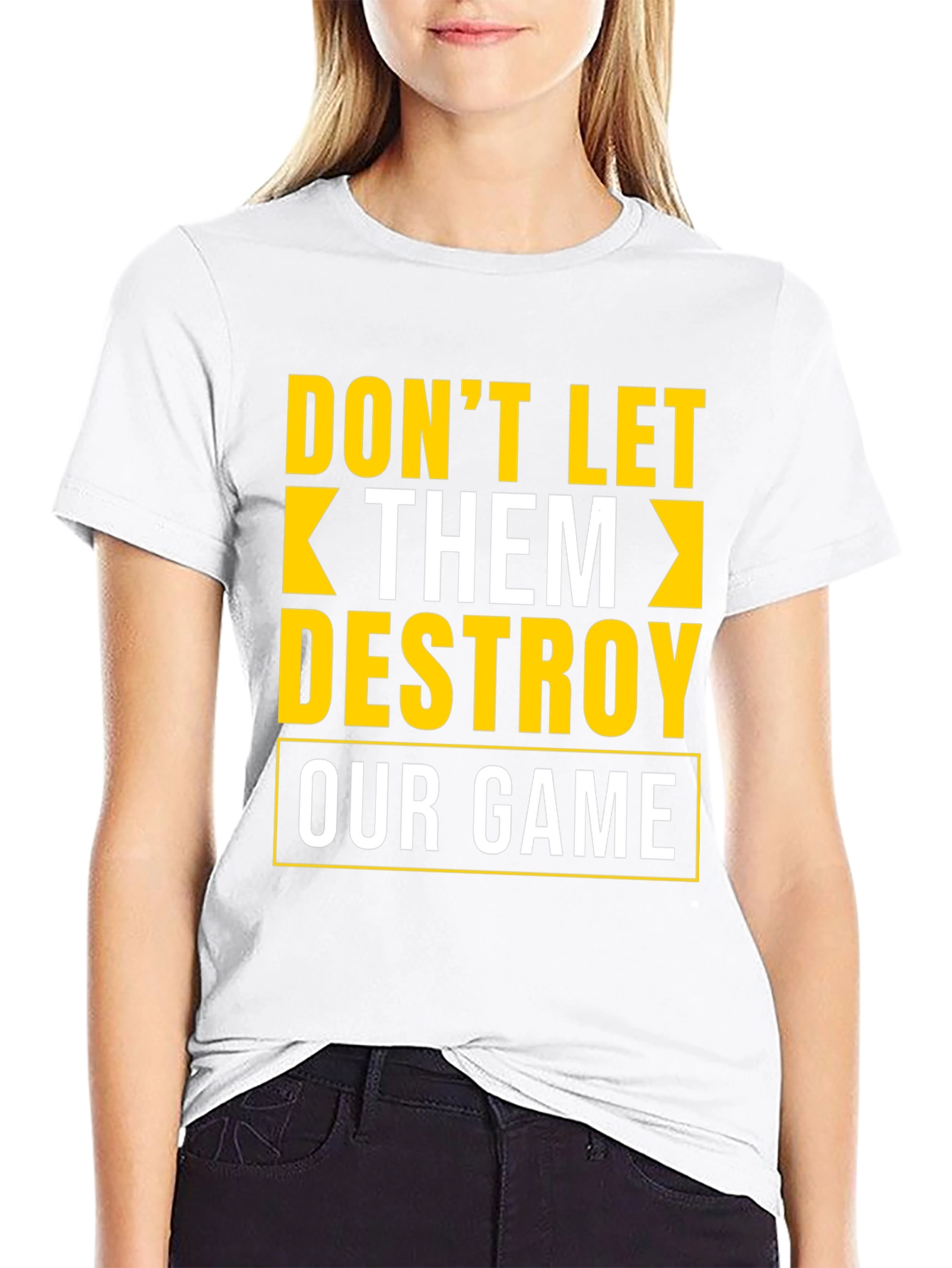 Black Don't Let Them Destroy Our Game Graphic Tee view 9