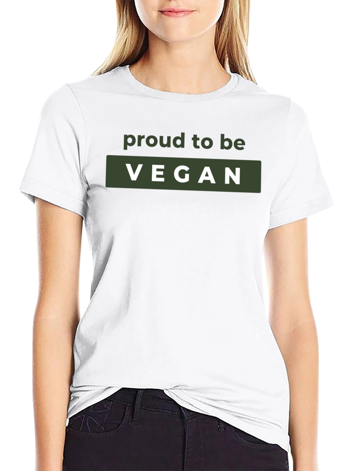 Black Proud Vegan Graphic T-Shirt - Unisex view 9