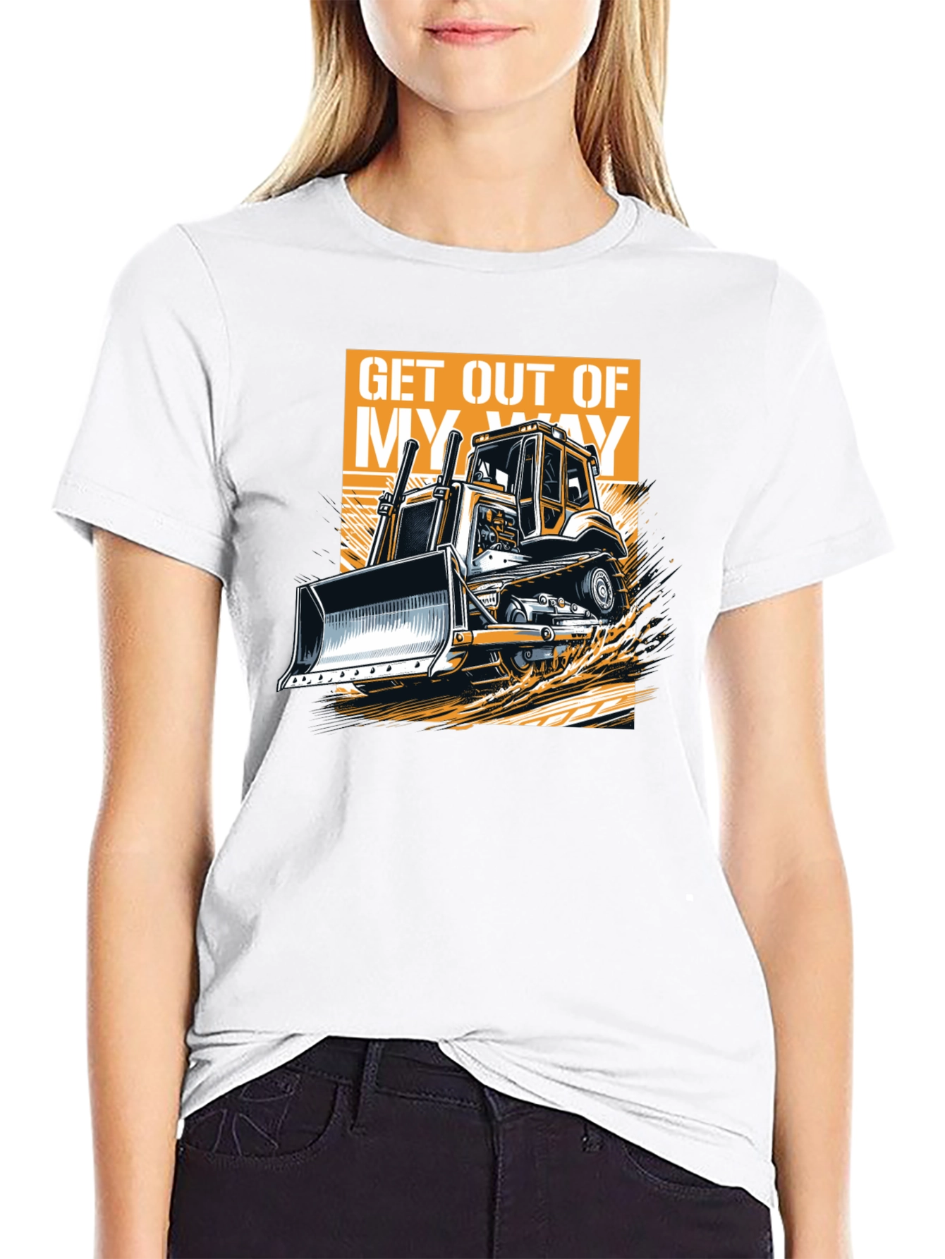 Black Bulldozer Graphic T-Shirt view 9