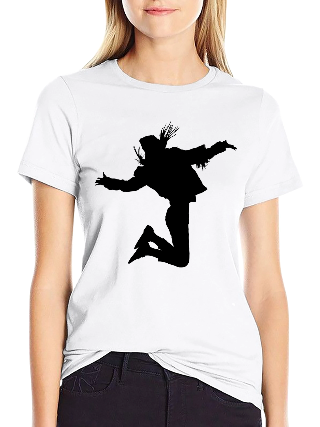 Black Silhouette Jump T-Shirt - Black view 9