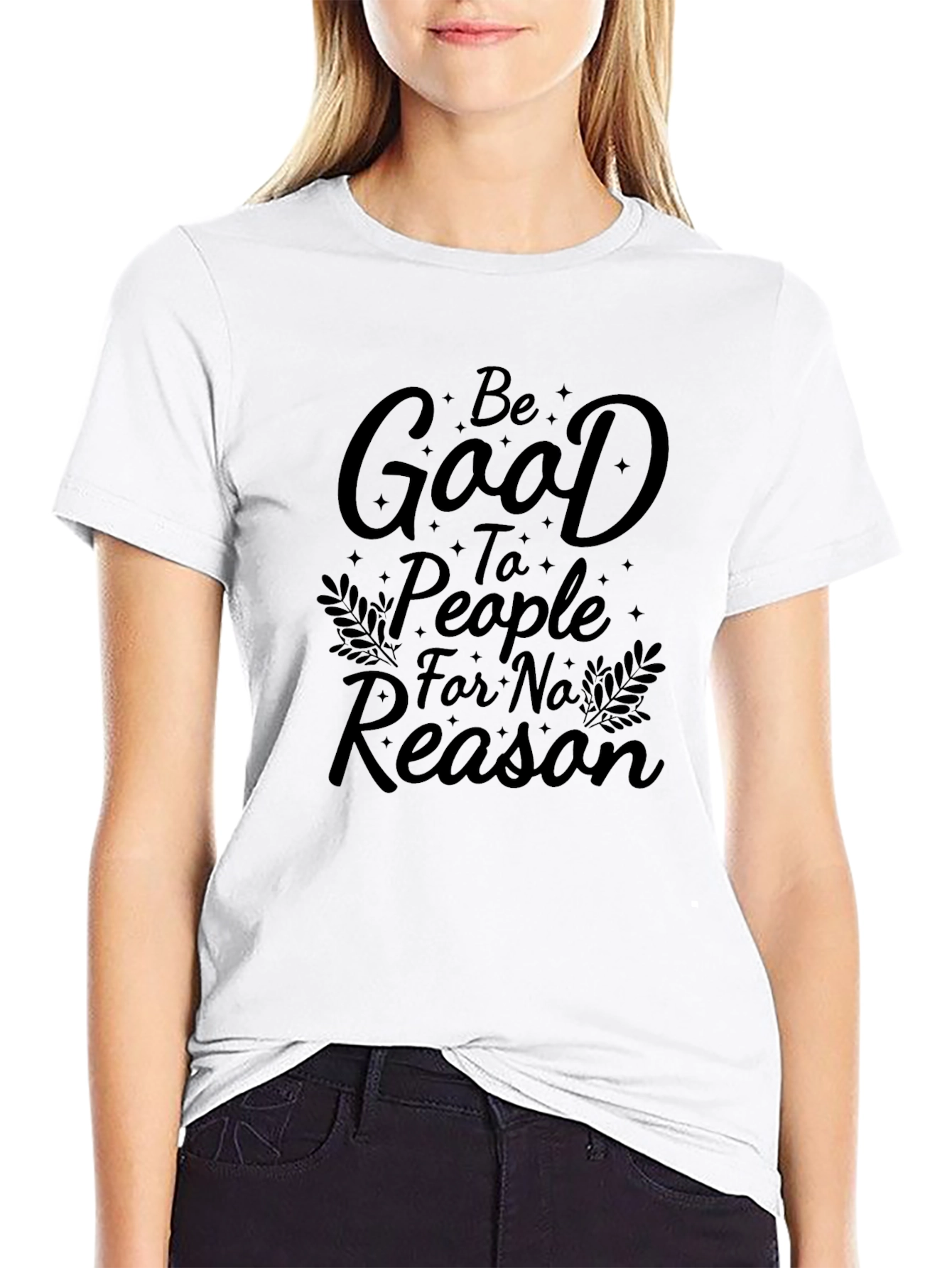 Black Be Good to People Black T-Shirt view 9