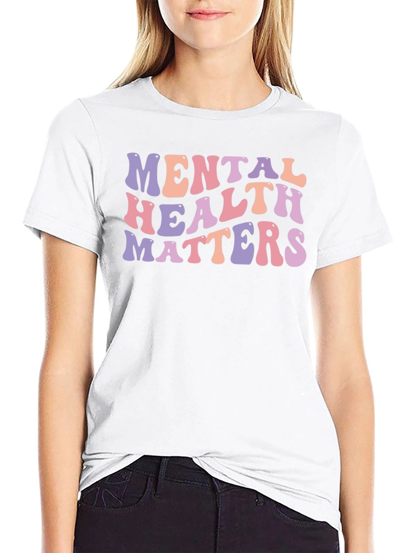 Black Mental Health Matters Graphic Tee view 9