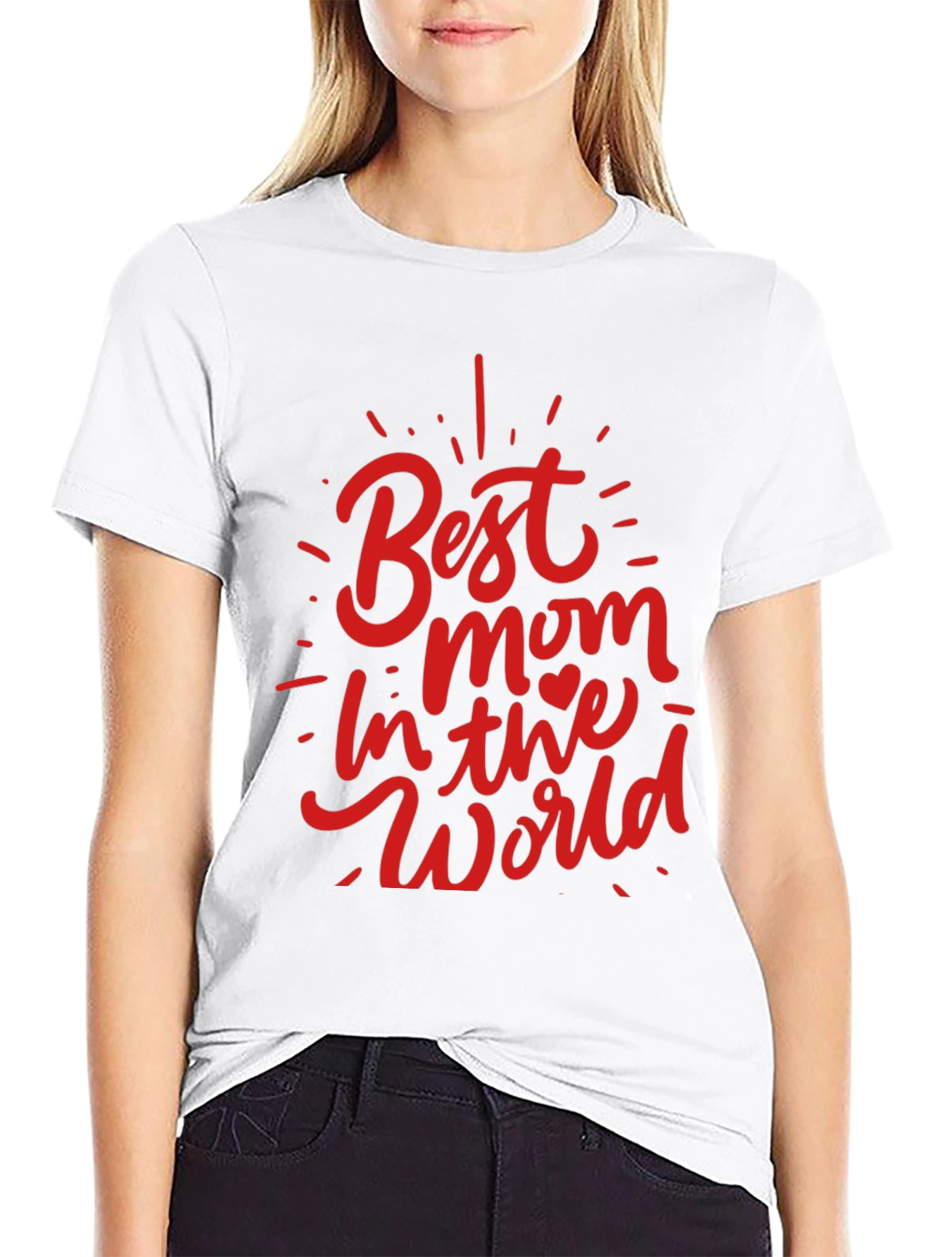 Black Best Mom in the World Graphic Tee view 9