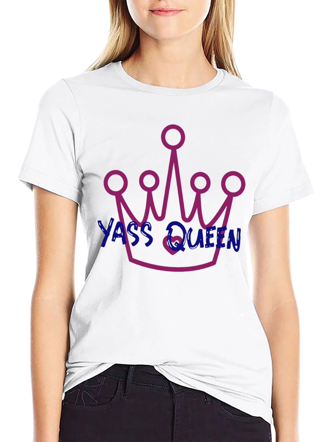 Black Yass Queen Graphic T-Shirt - Trendy and Fun! view 9
