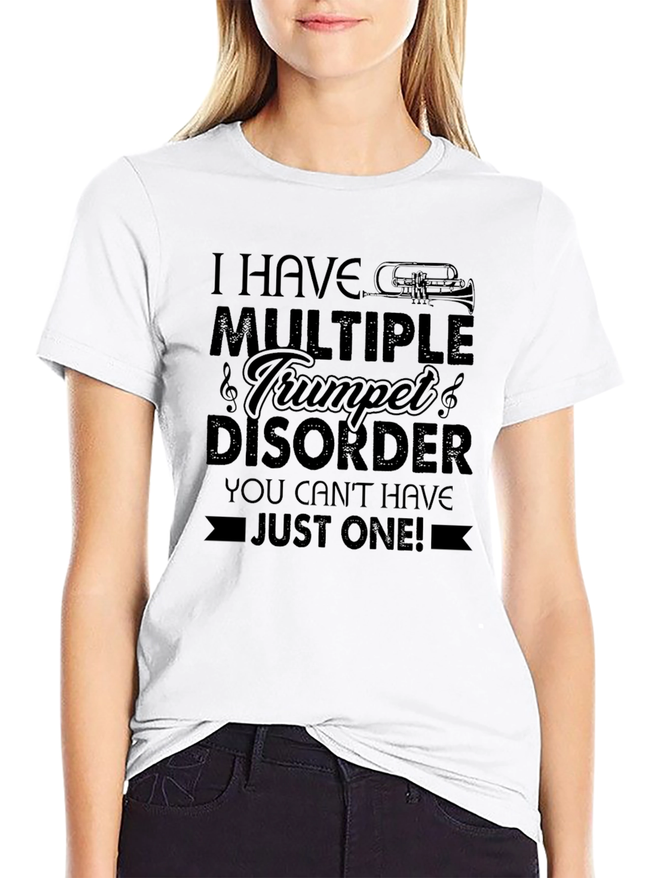 Black Multiple Trumpet Disorder T-Shirt view 9
