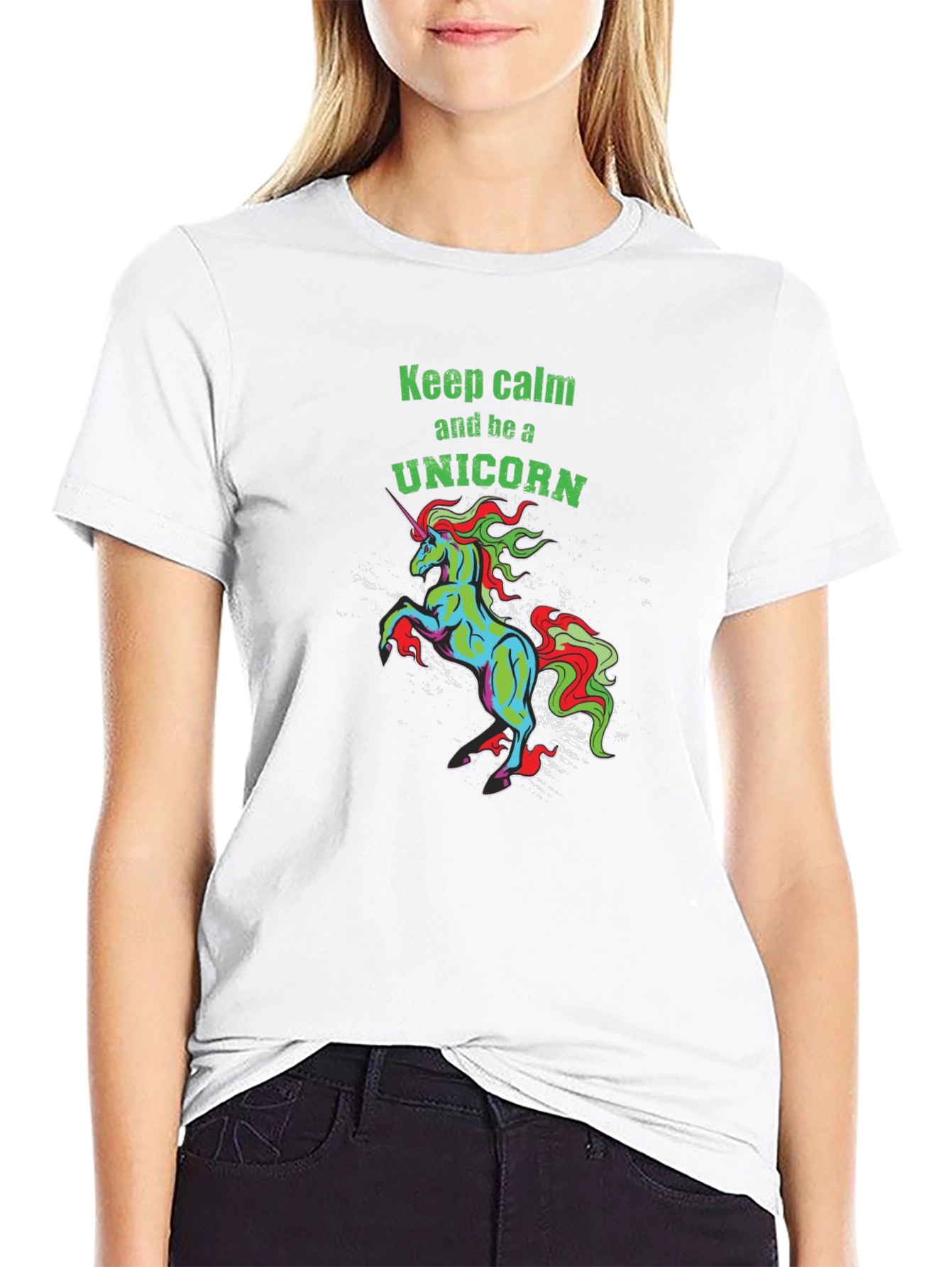 Black Unicorn Graphic Tee - Keep Calm view 9