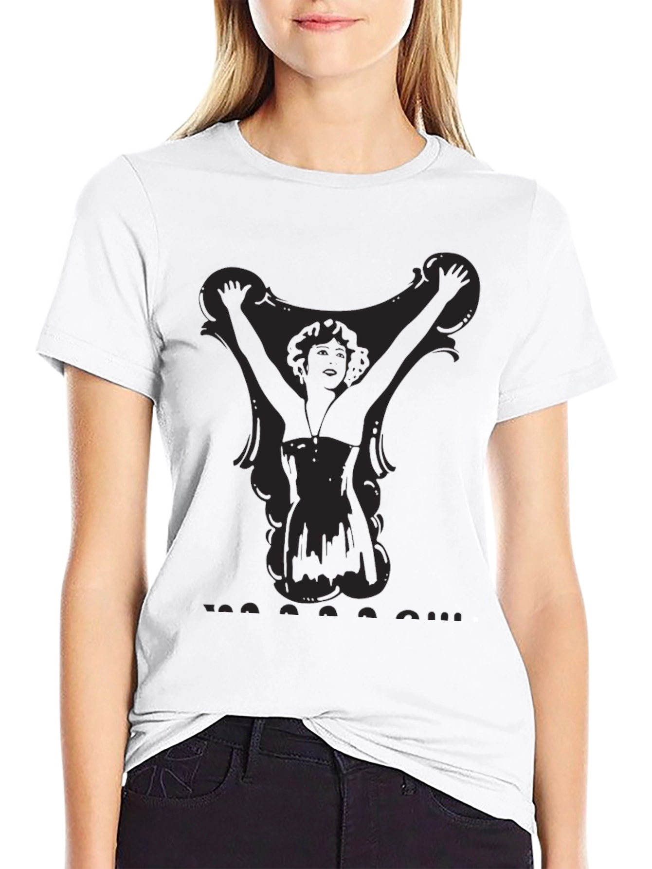 Black Vintage Graphic Print Black Tee view 9