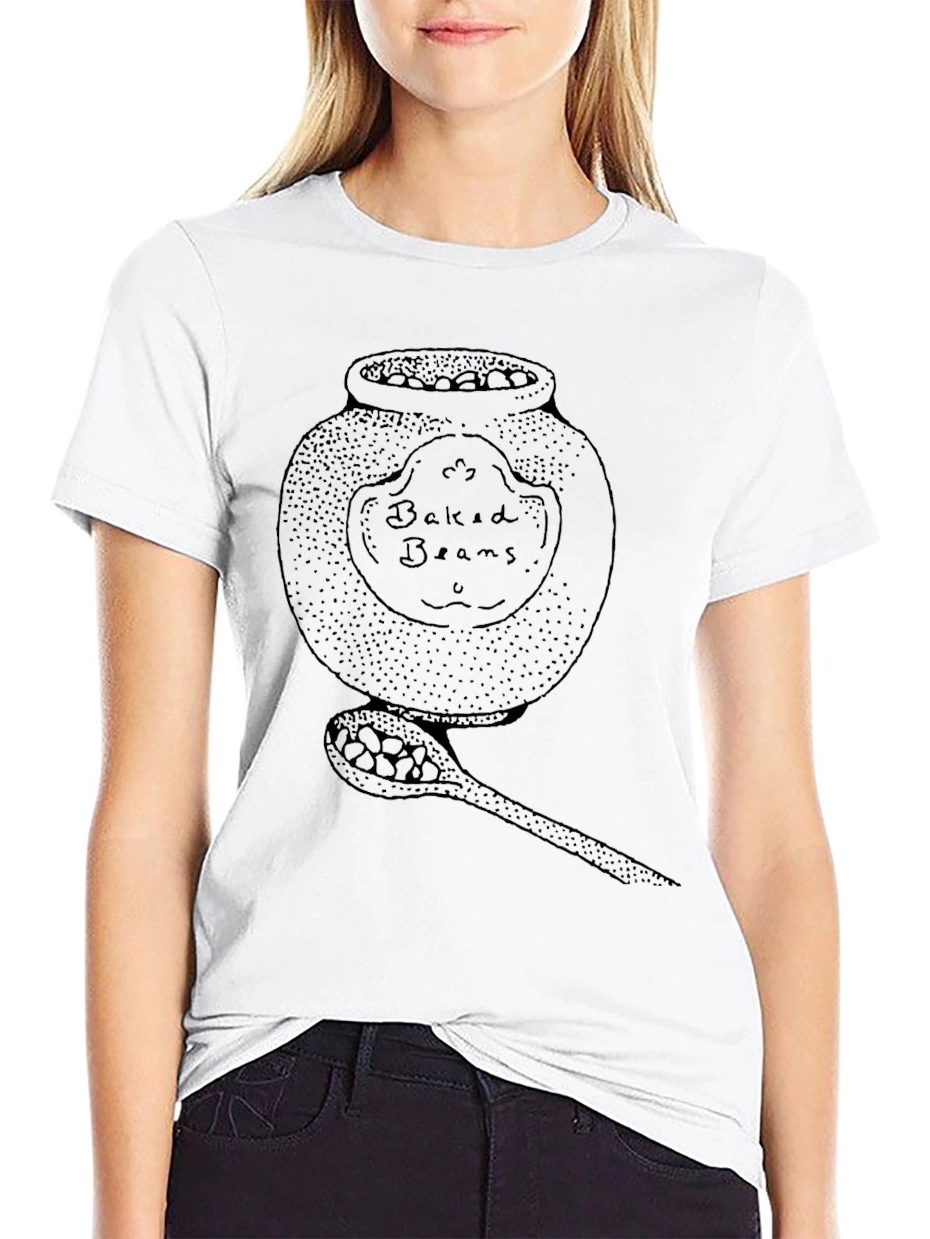Black Baked Beans Graphic T-Shirt - Foodie Tee view 9