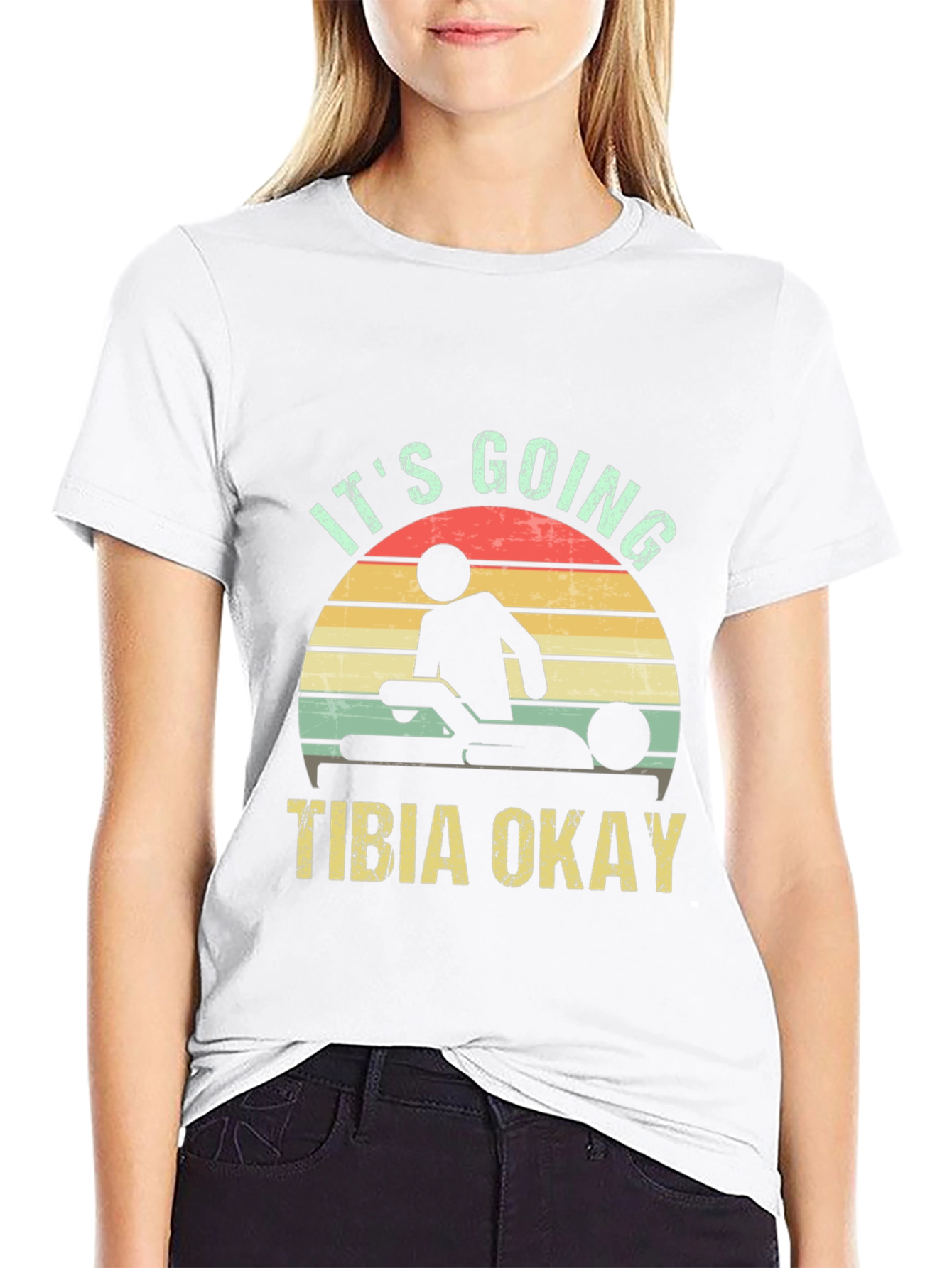 Black It's Going Tibia Okay T-Shirt view 9