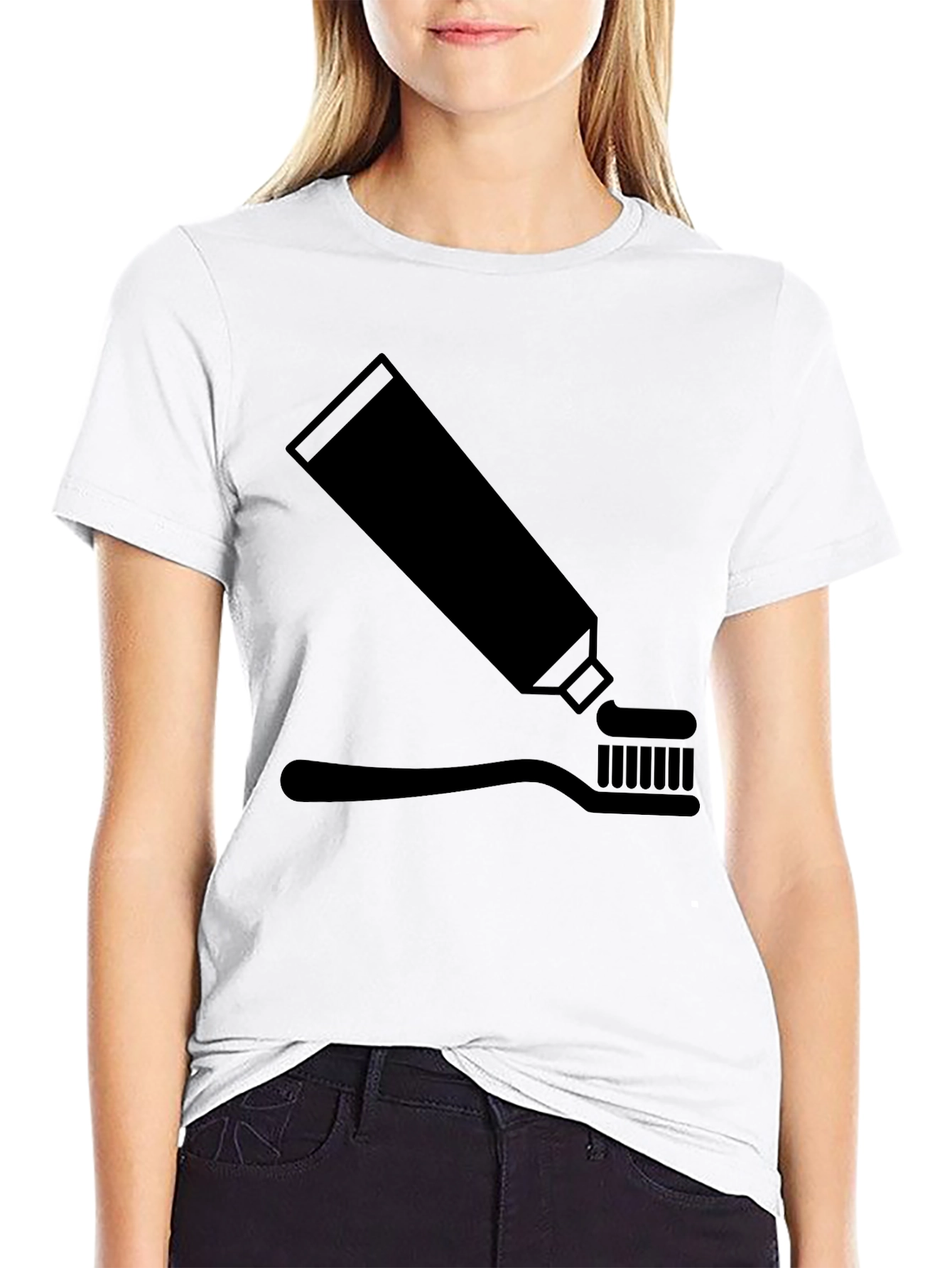 Black Toothpaste & Brush Graphic Tee - Black view 9
