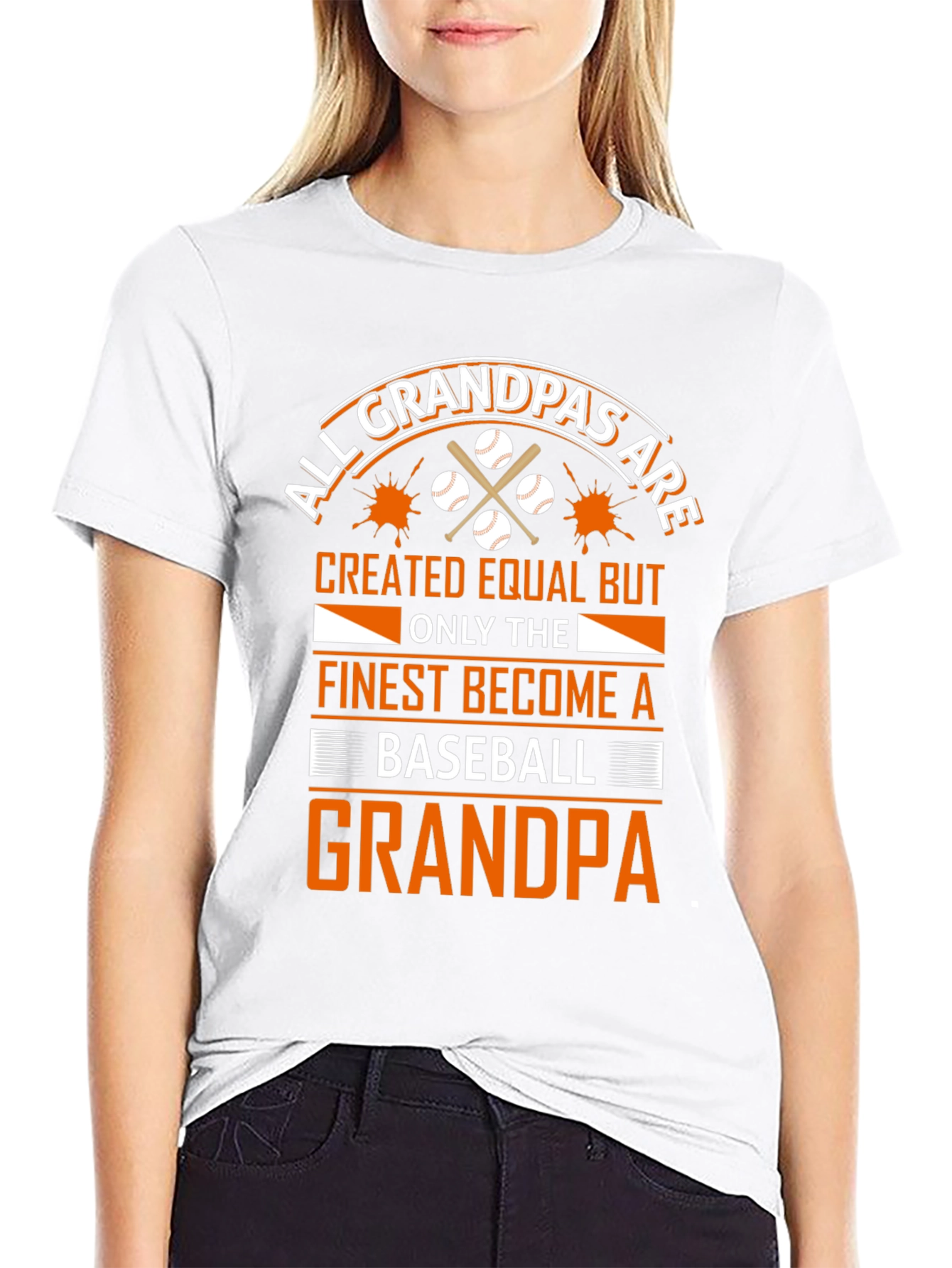 Black Baseball Grandpa T-Shirt - All Grandpas Created Equal view 9