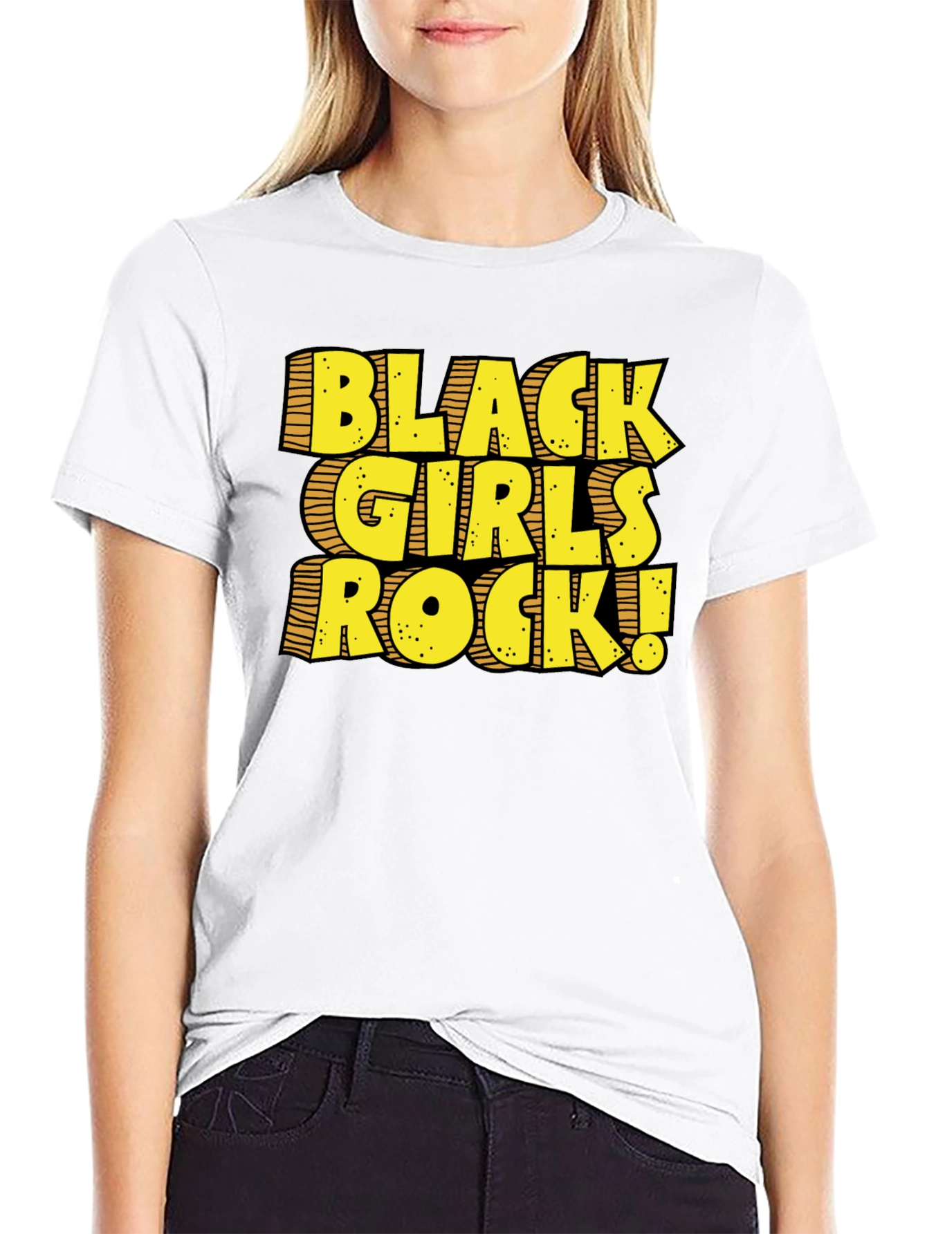 Black Black Girls Rock Graphic T-Shirt - Black view 9