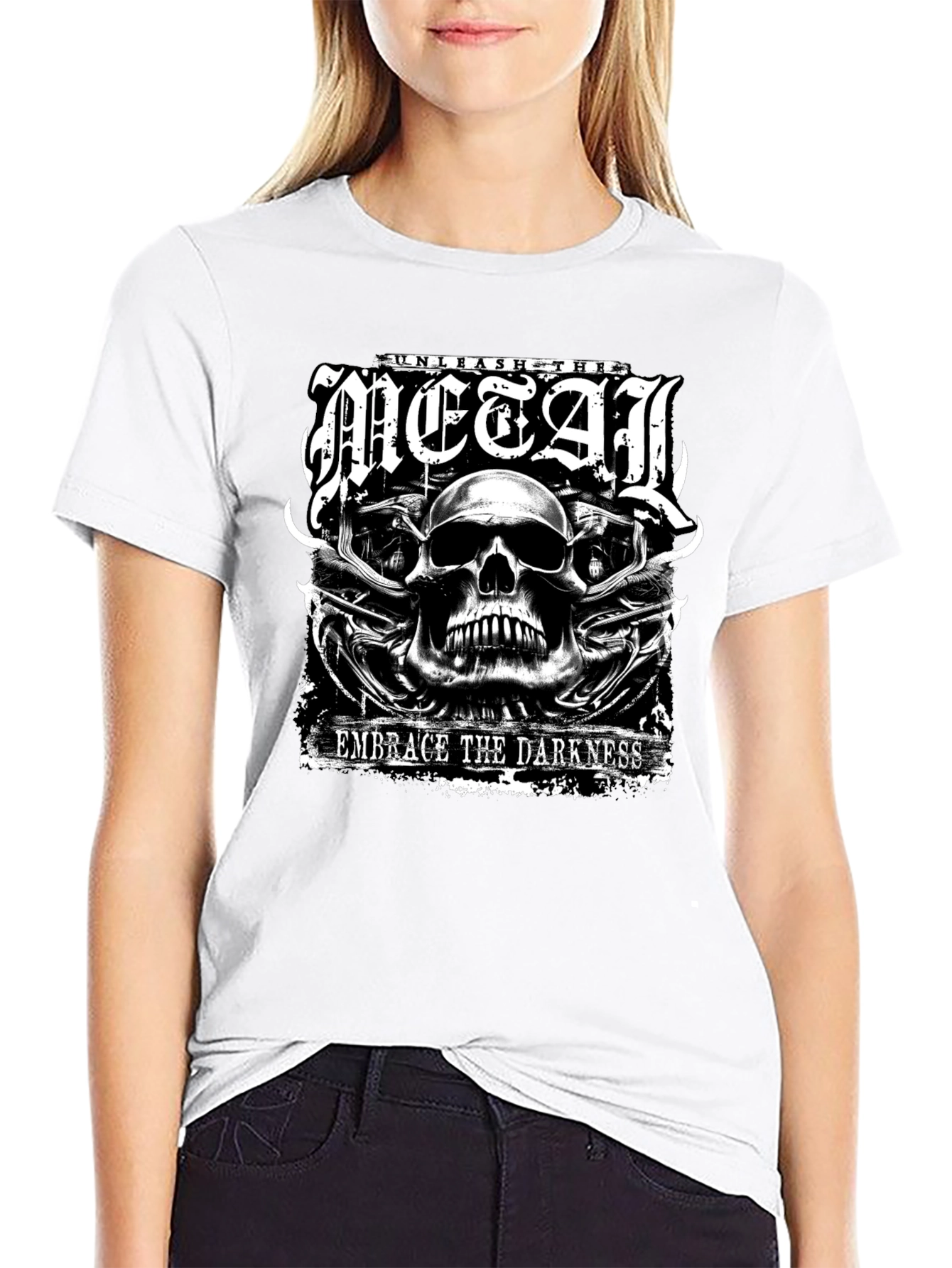 Black Unleash the Metal Graphic Tee - Embrace the Darkness view 9