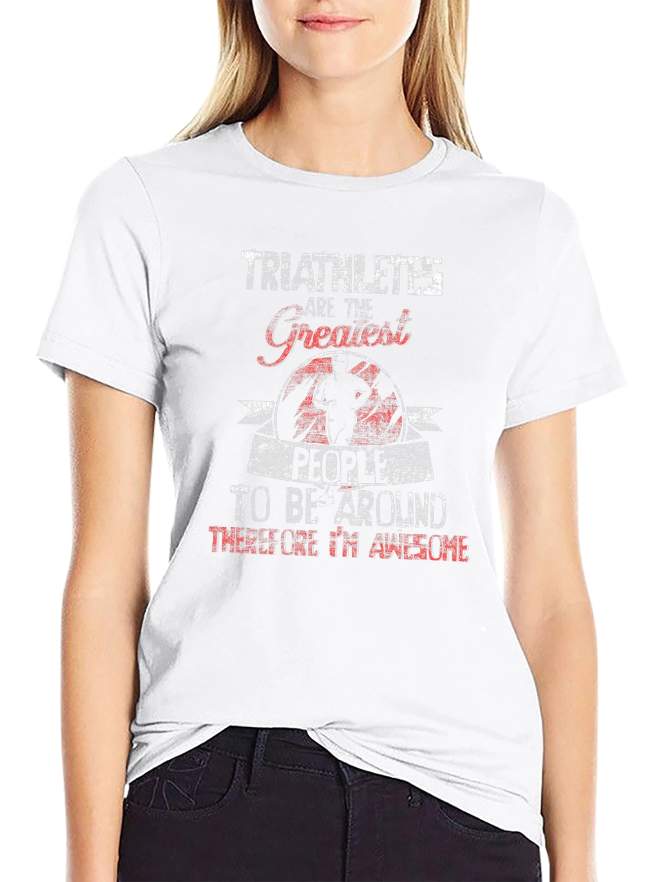 Black Triathlete Graphic Tee - Awesome People Shirt view 9